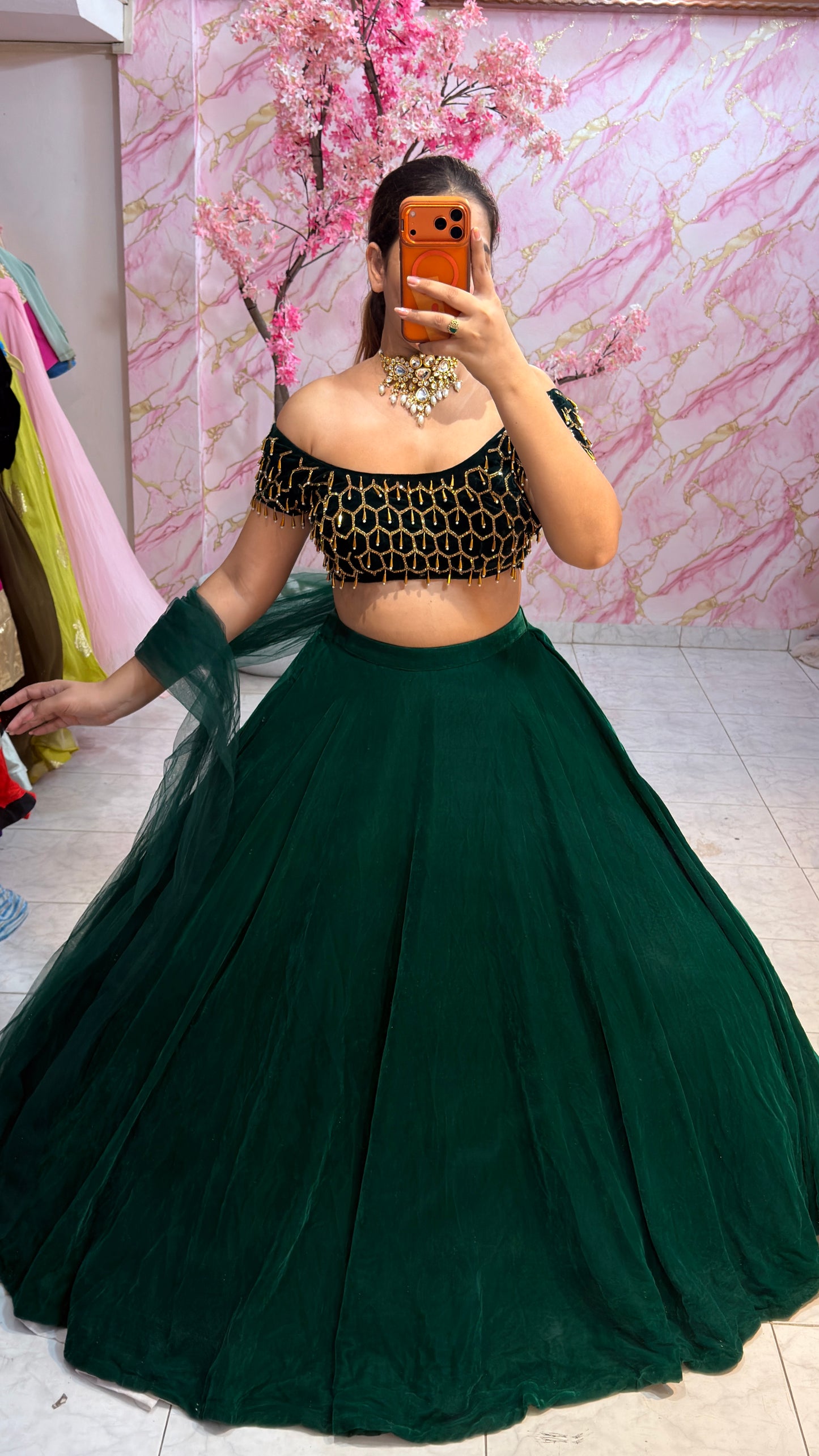 Embellished wedding lehenga 4058