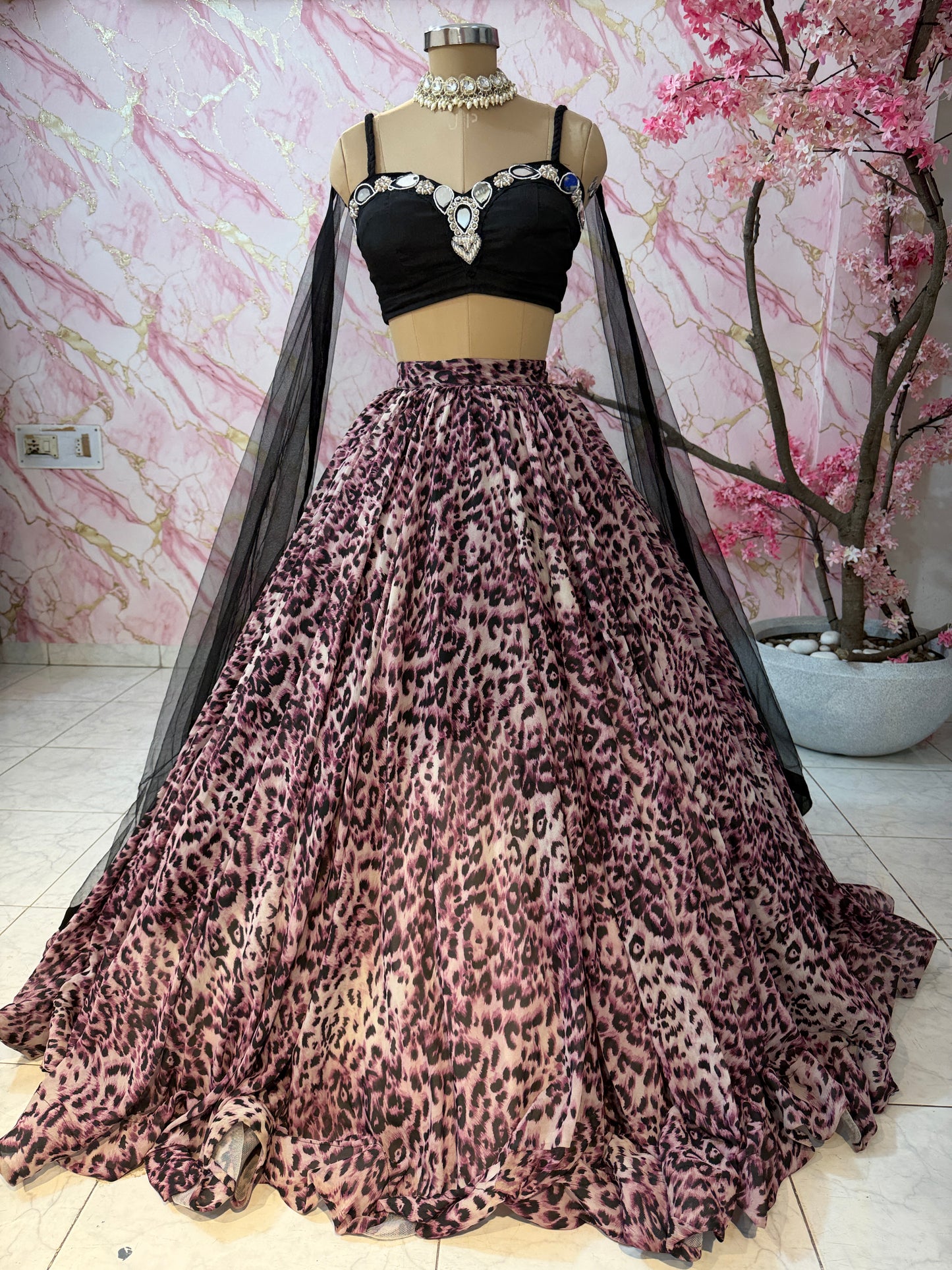 Embellished wedding lehenga 4101