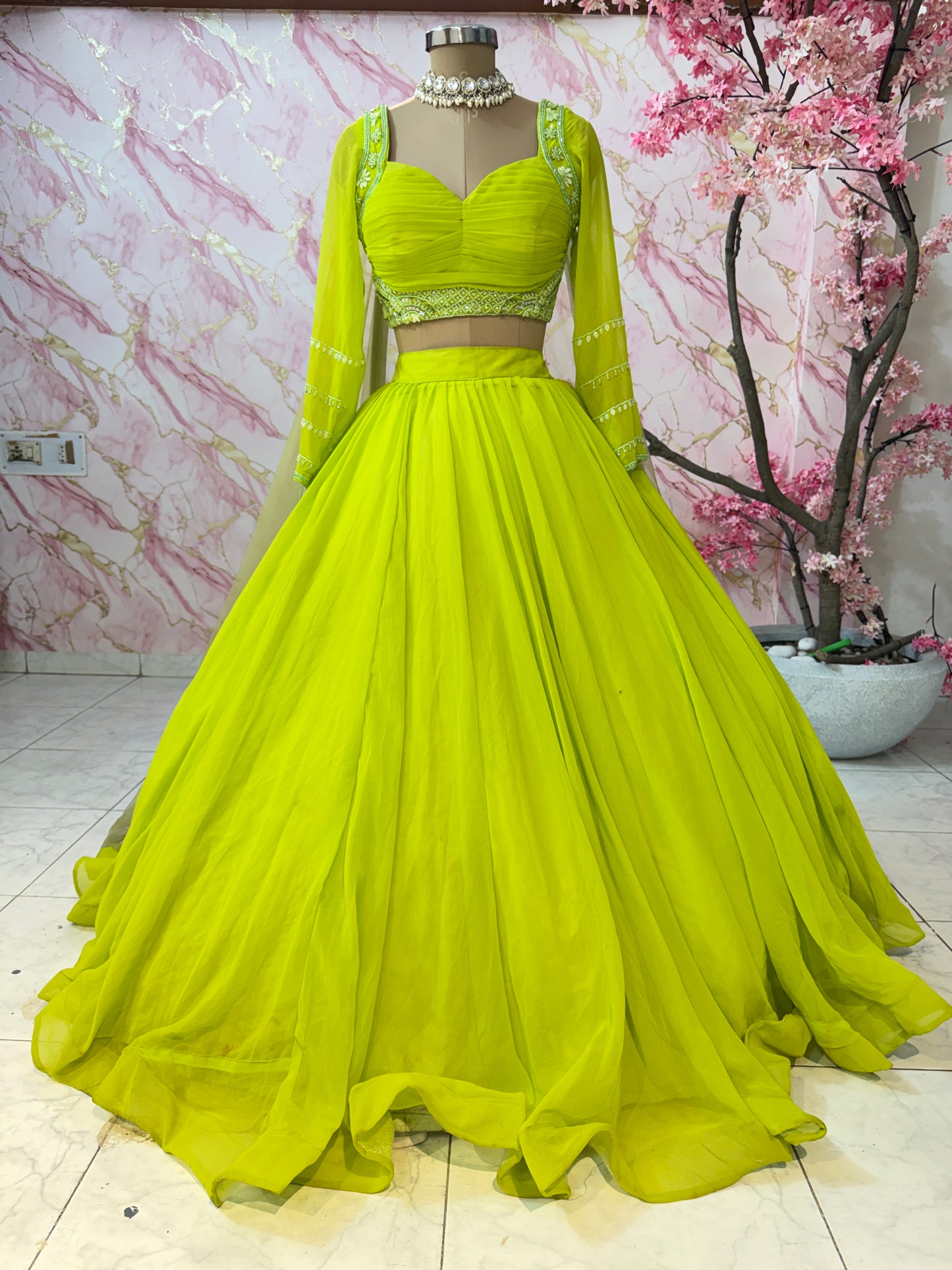 Embellished wedding lehenga 4103