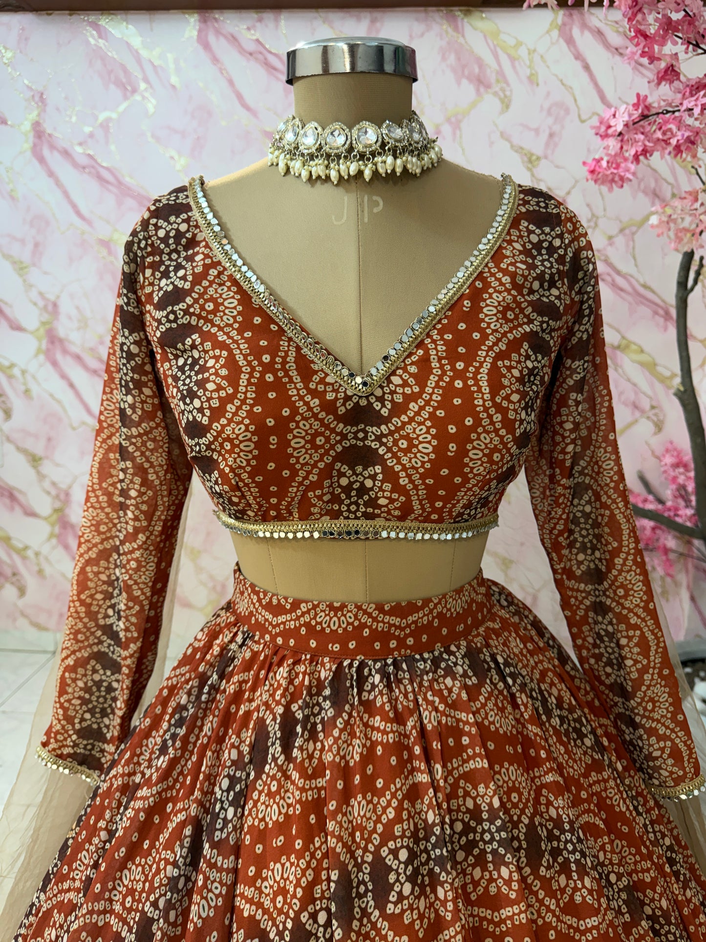 Embellished wedding lehenga 4099