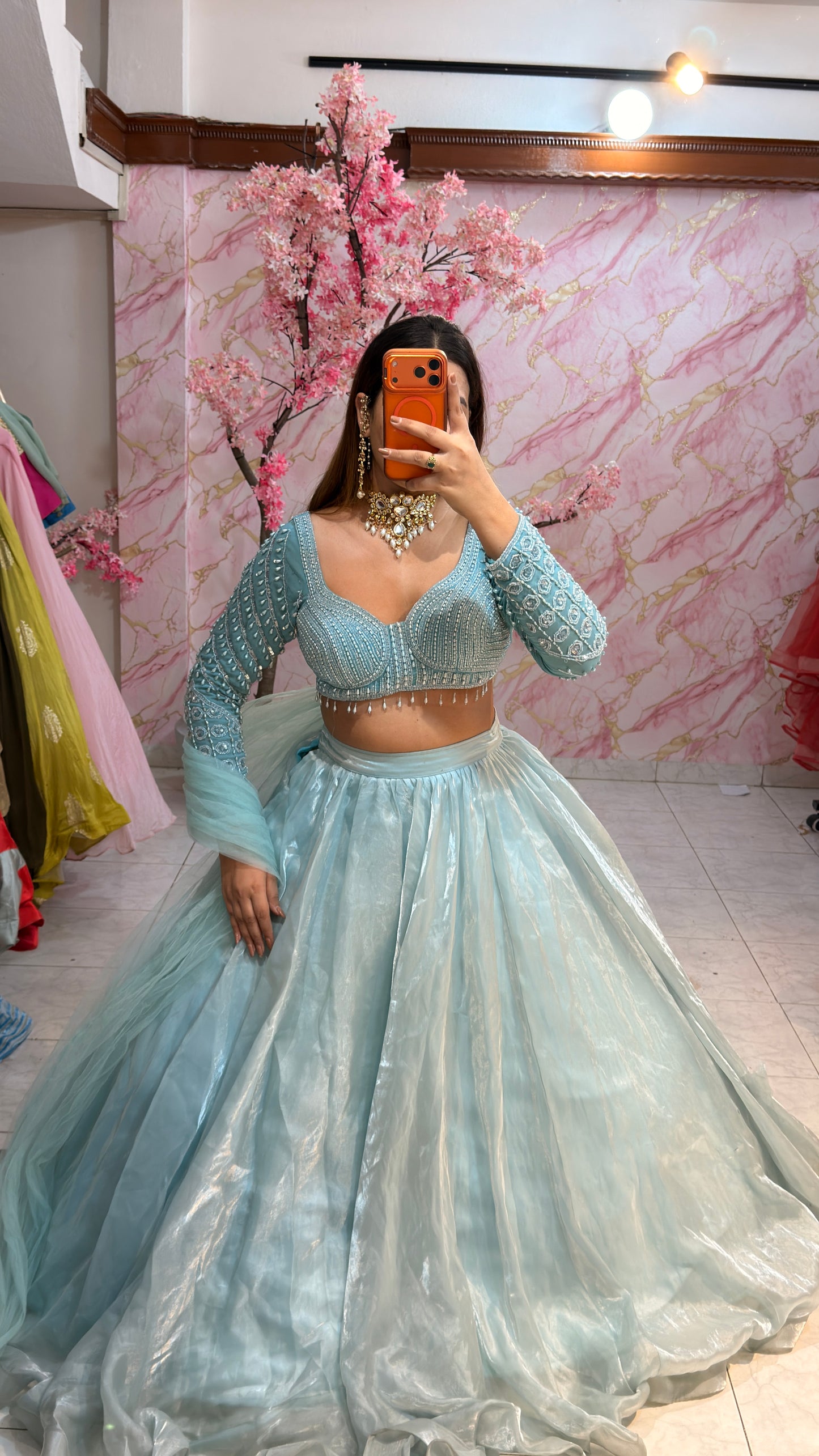 Embellished wedding lehenga 4086