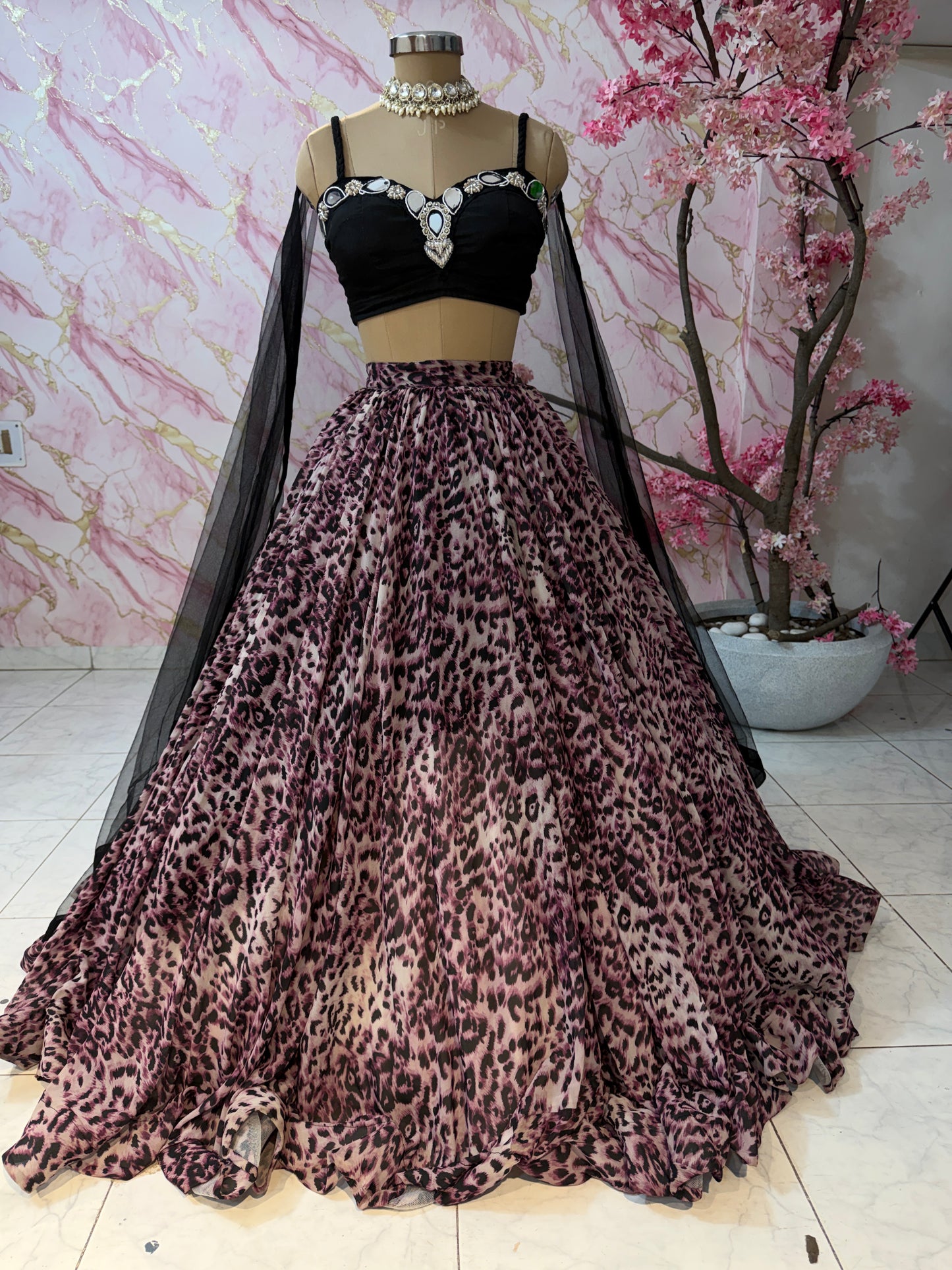 Embellished wedding lehenga 4101