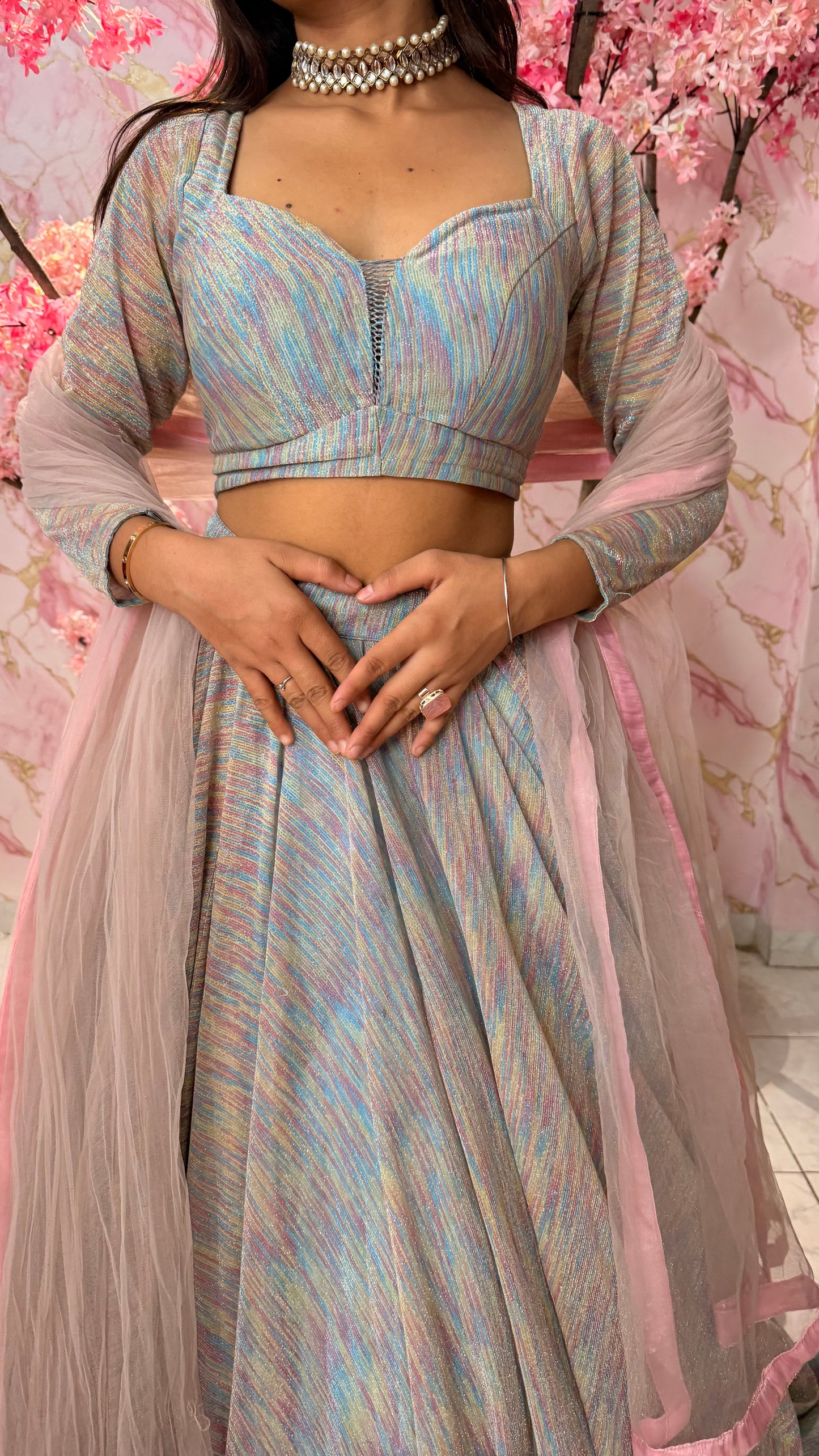 Colourful wedding lehenga 4013
