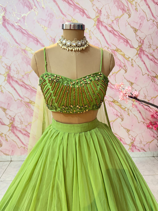 Embellished wedding lehenga 4143