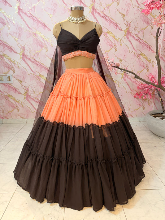 Embellished wedding lehenga 4128
