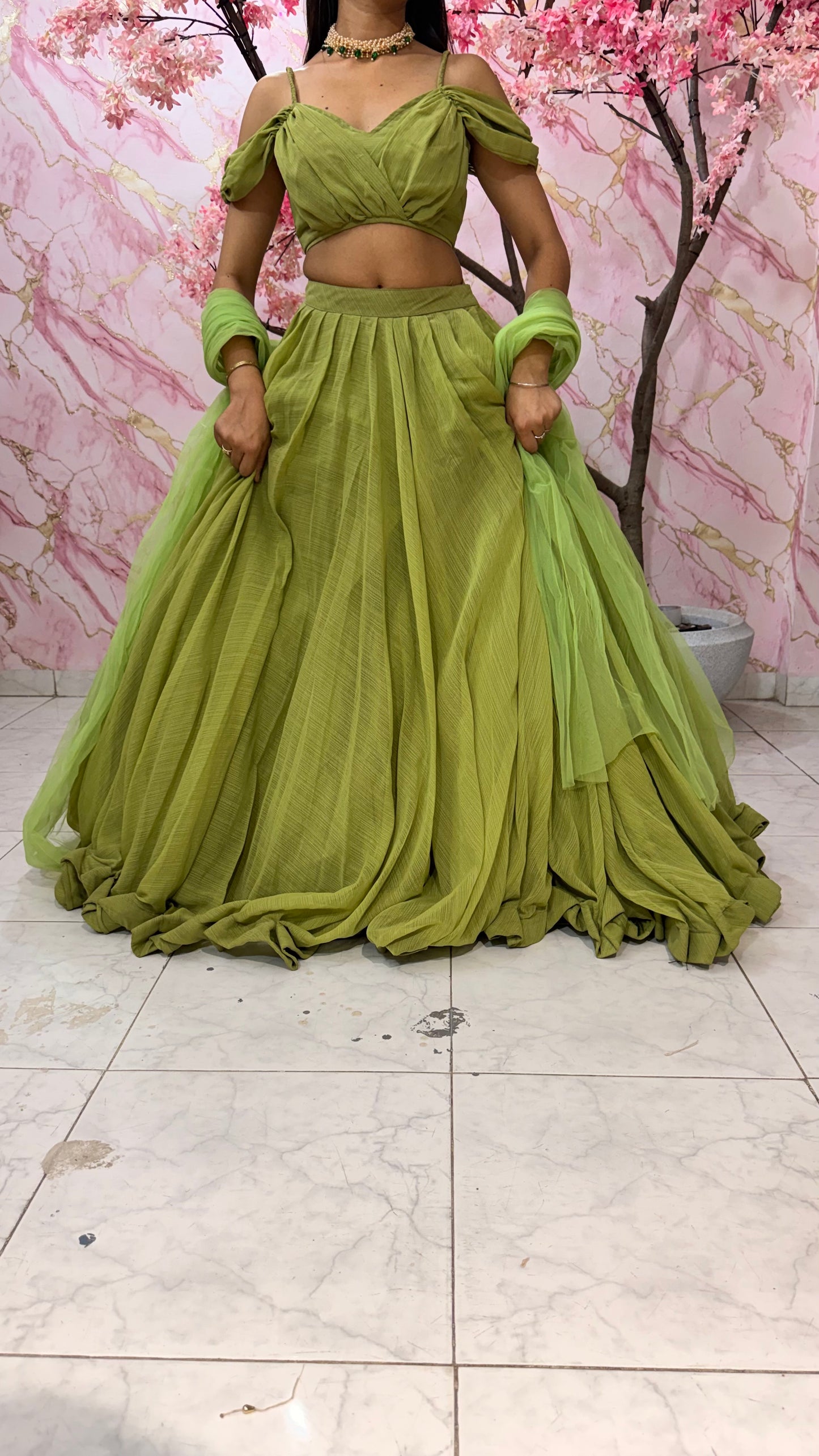 Embellished wedding lehenga 4031