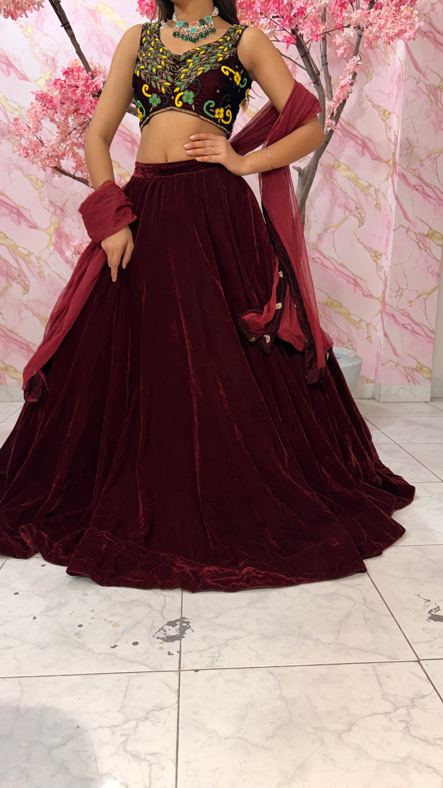 Embellished wedding lehenga 4039