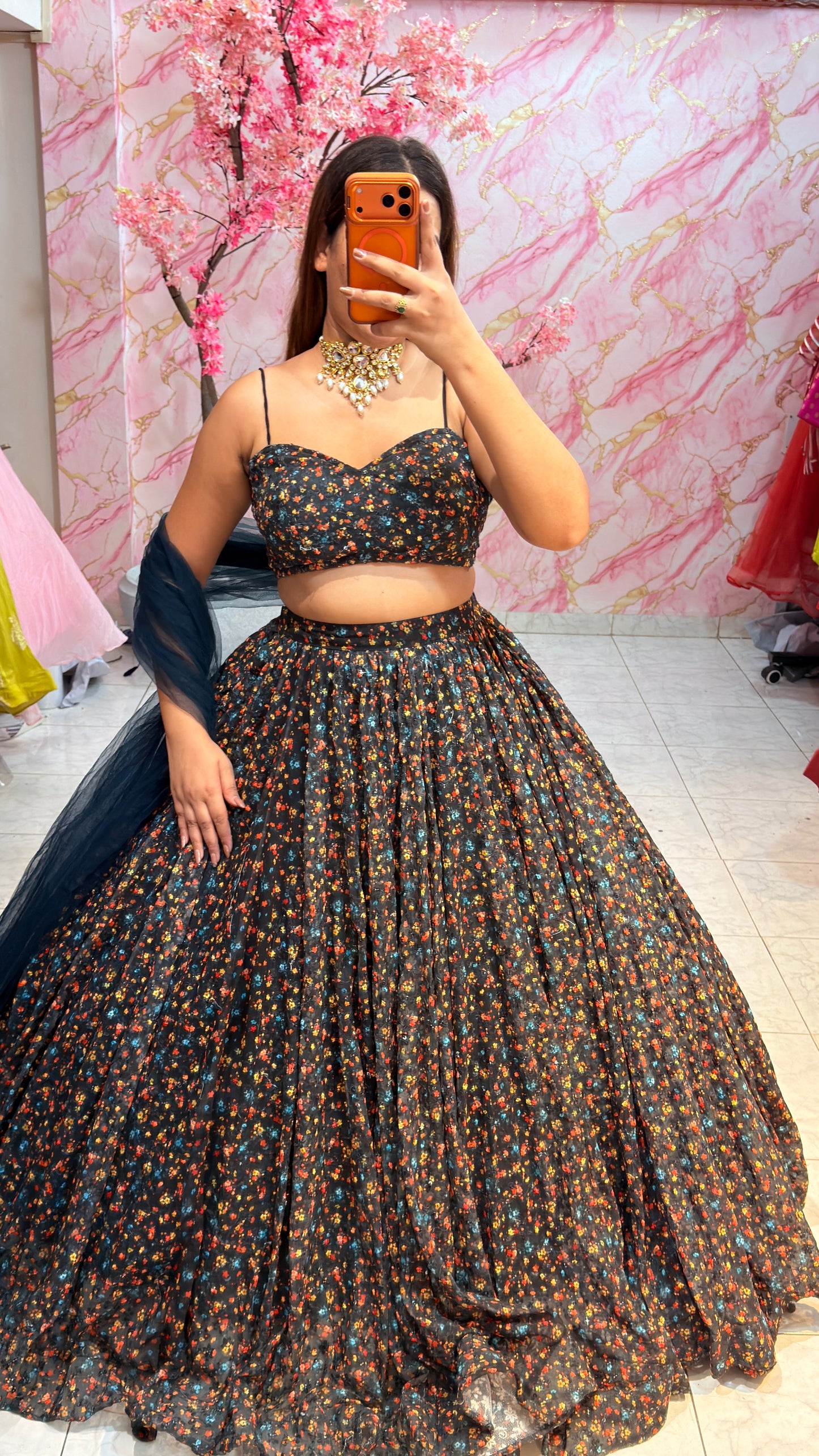 Embellished wedding lehenga 4073