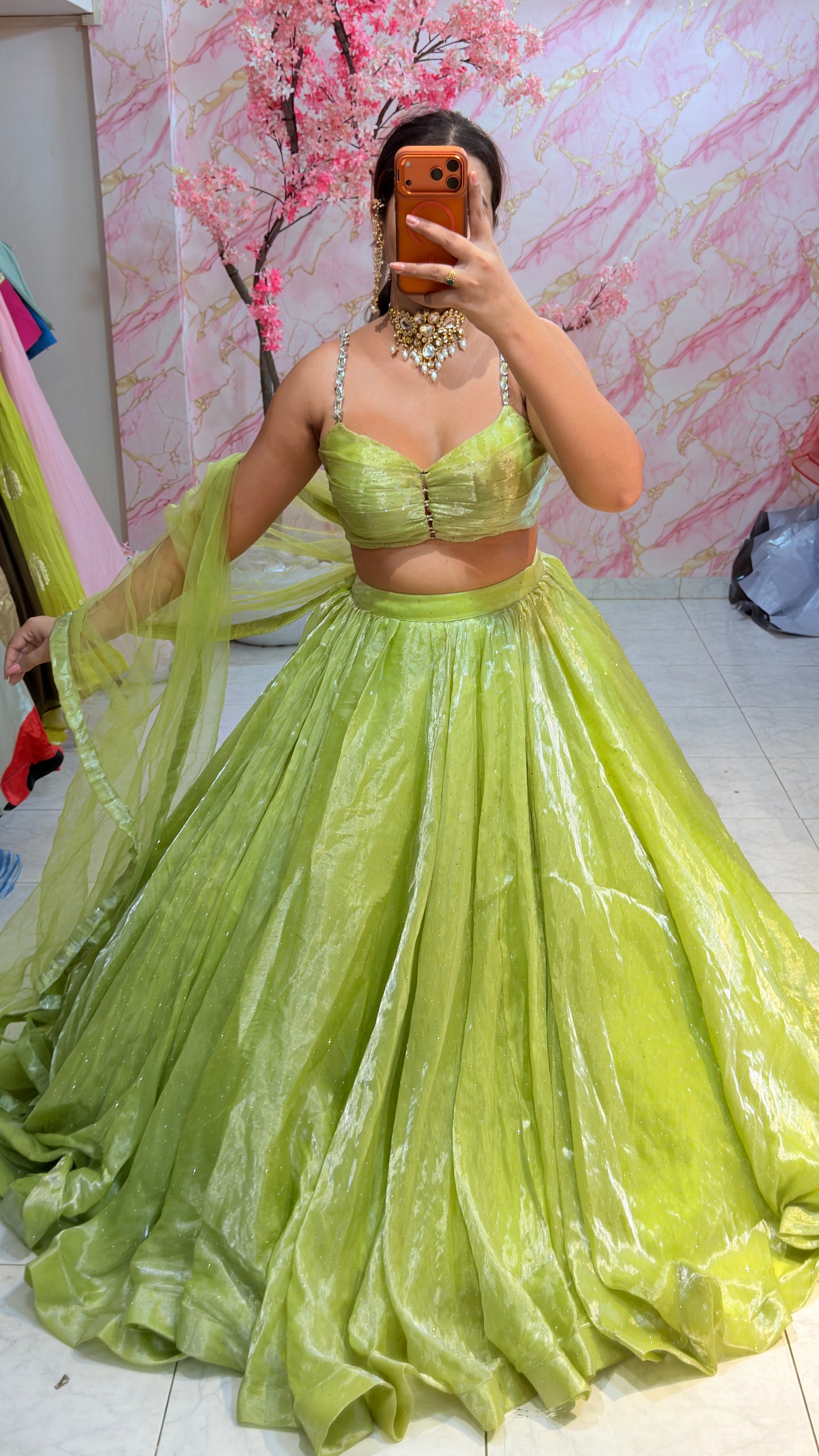 Embellished wedding lehenga 4066
