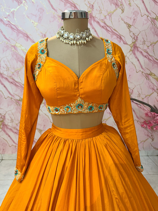 Embellished wedding lehenga 4130