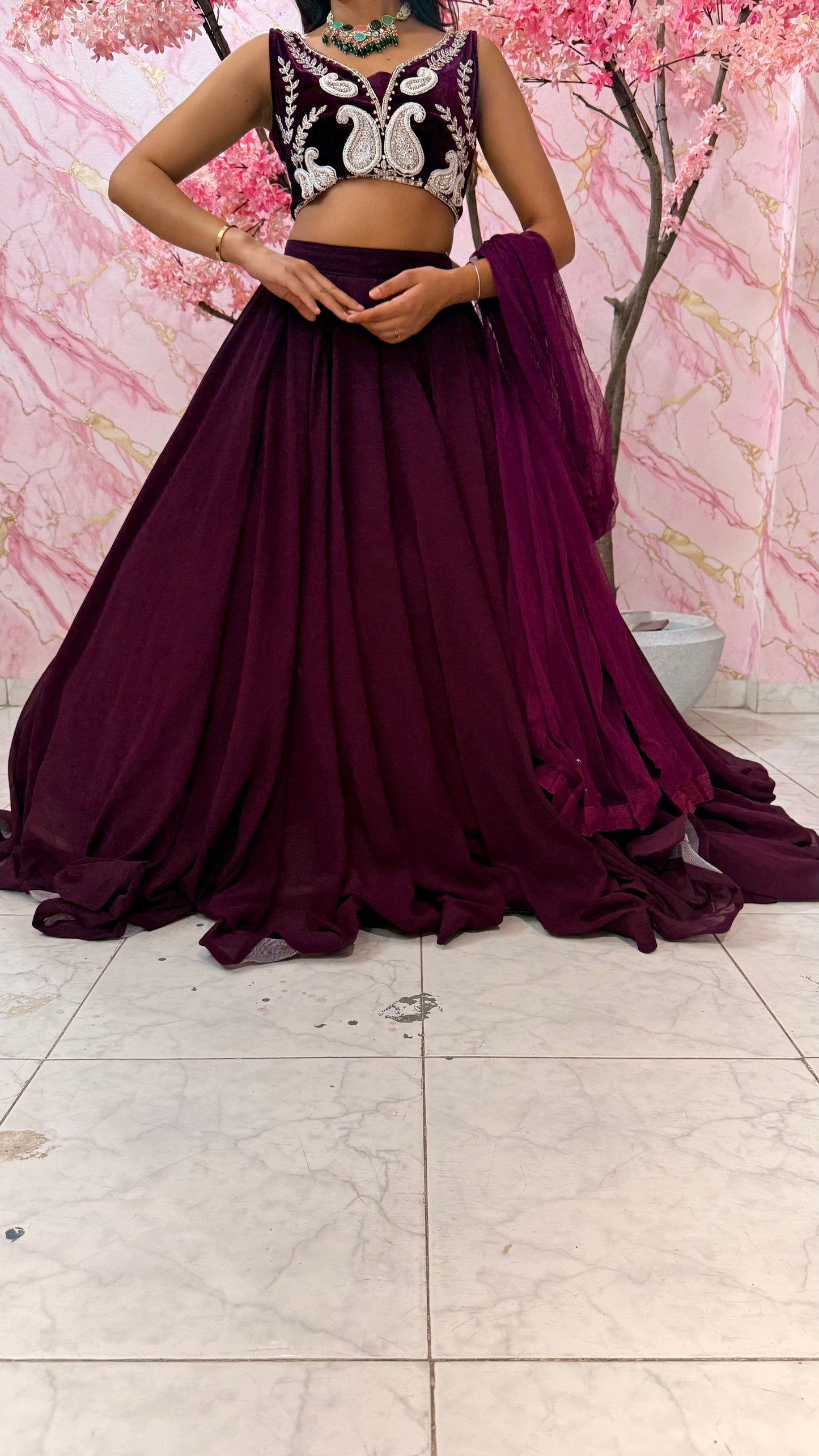 Embellished wedding lehenga 4033
