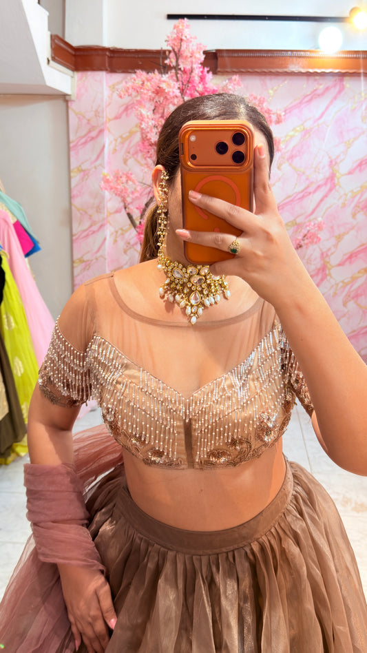 Embellished wedding lehenga 4061