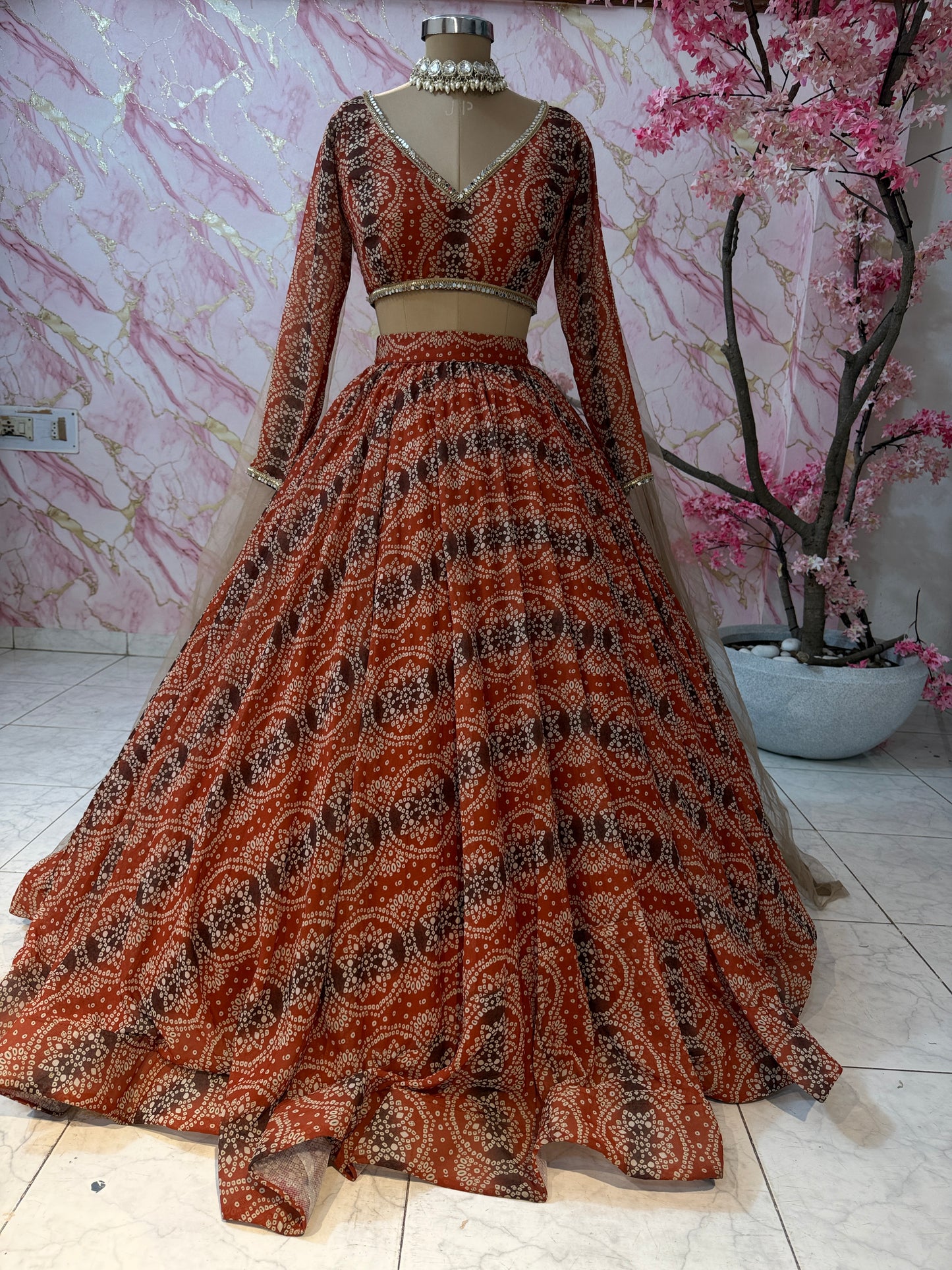 Embellished wedding lehenga 4099