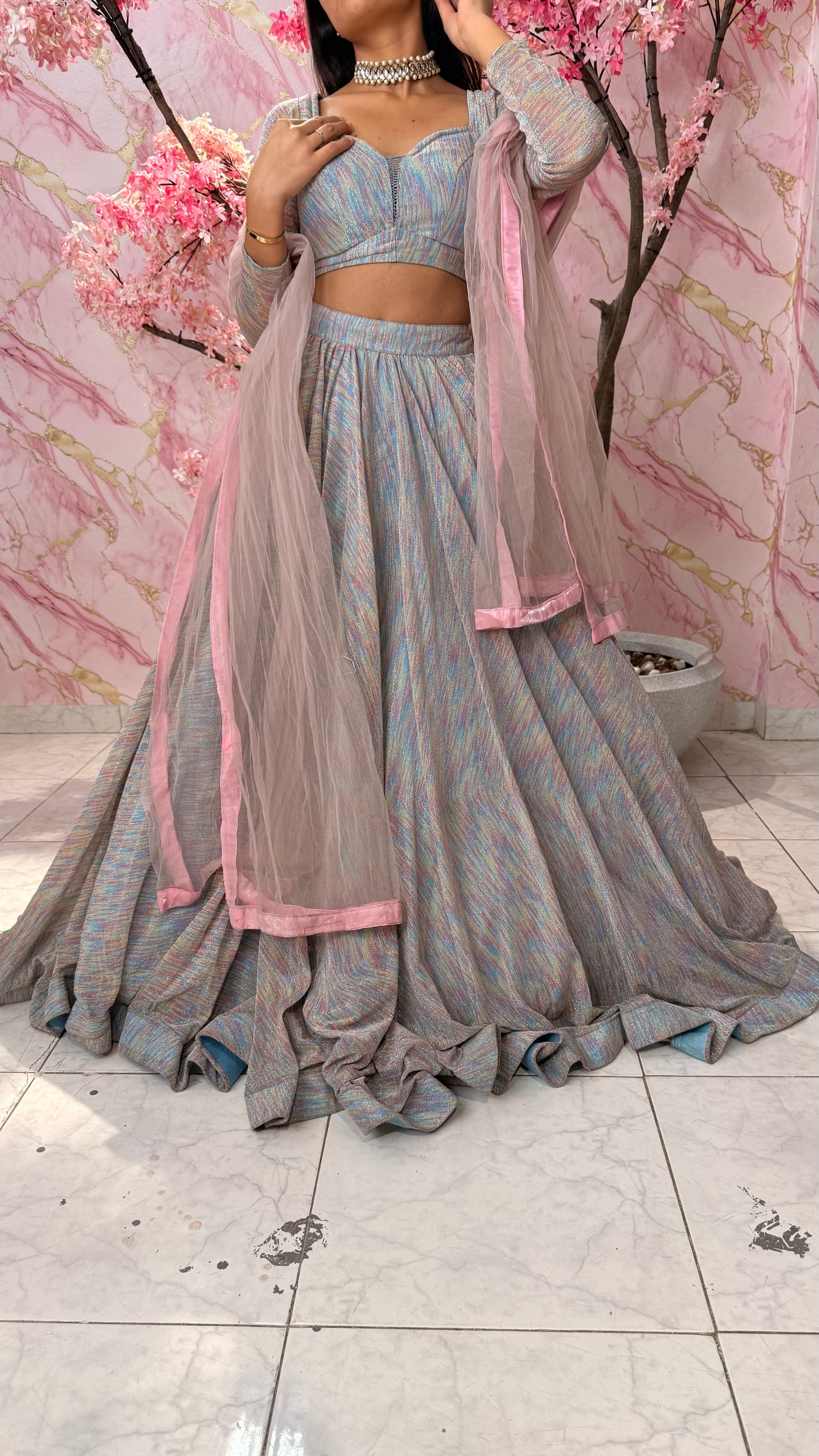 Colourful wedding lehenga 4013