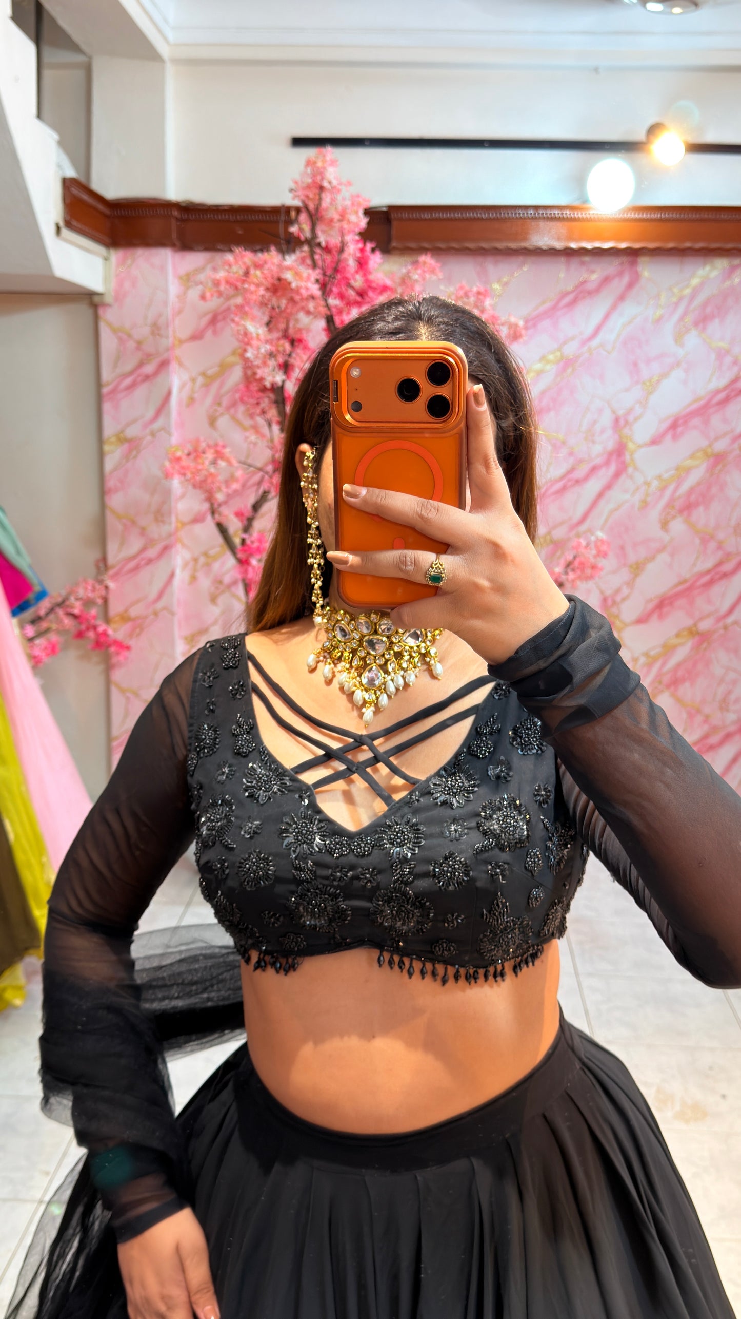 Embellished wedding lehenga 4084