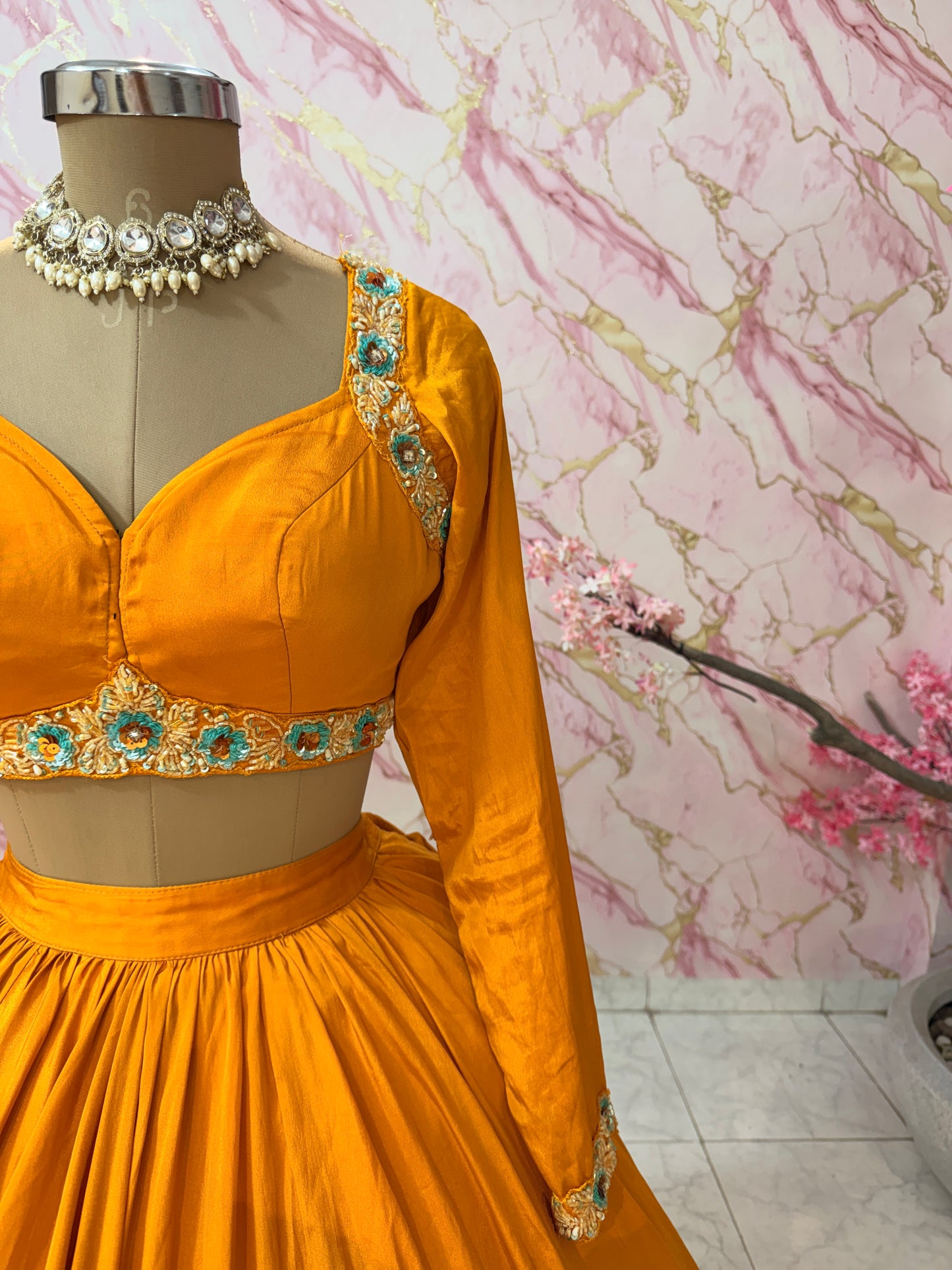 Embellished wedding lehenga 4130