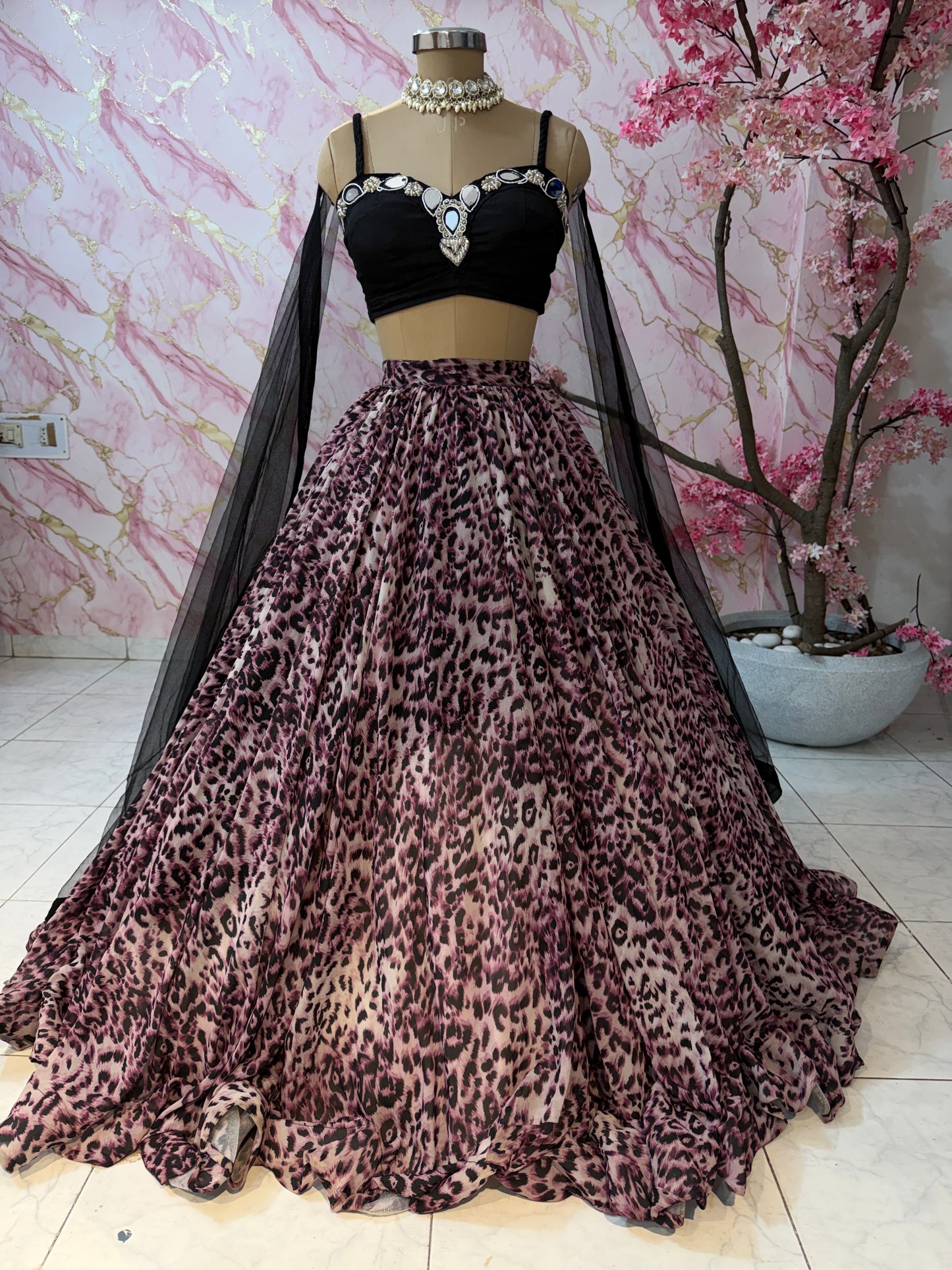 Embellished wedding lehenga 4101
