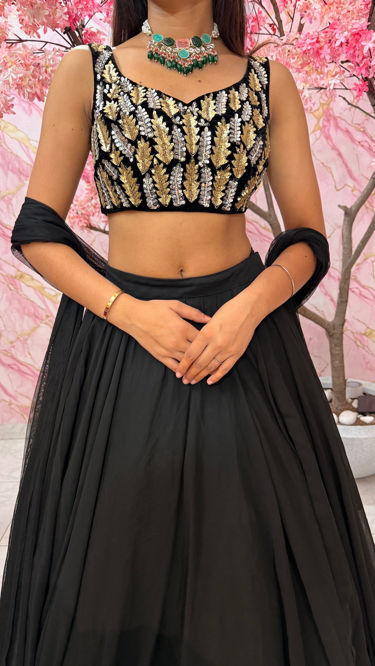 Embellished wedding lehenga 4038
