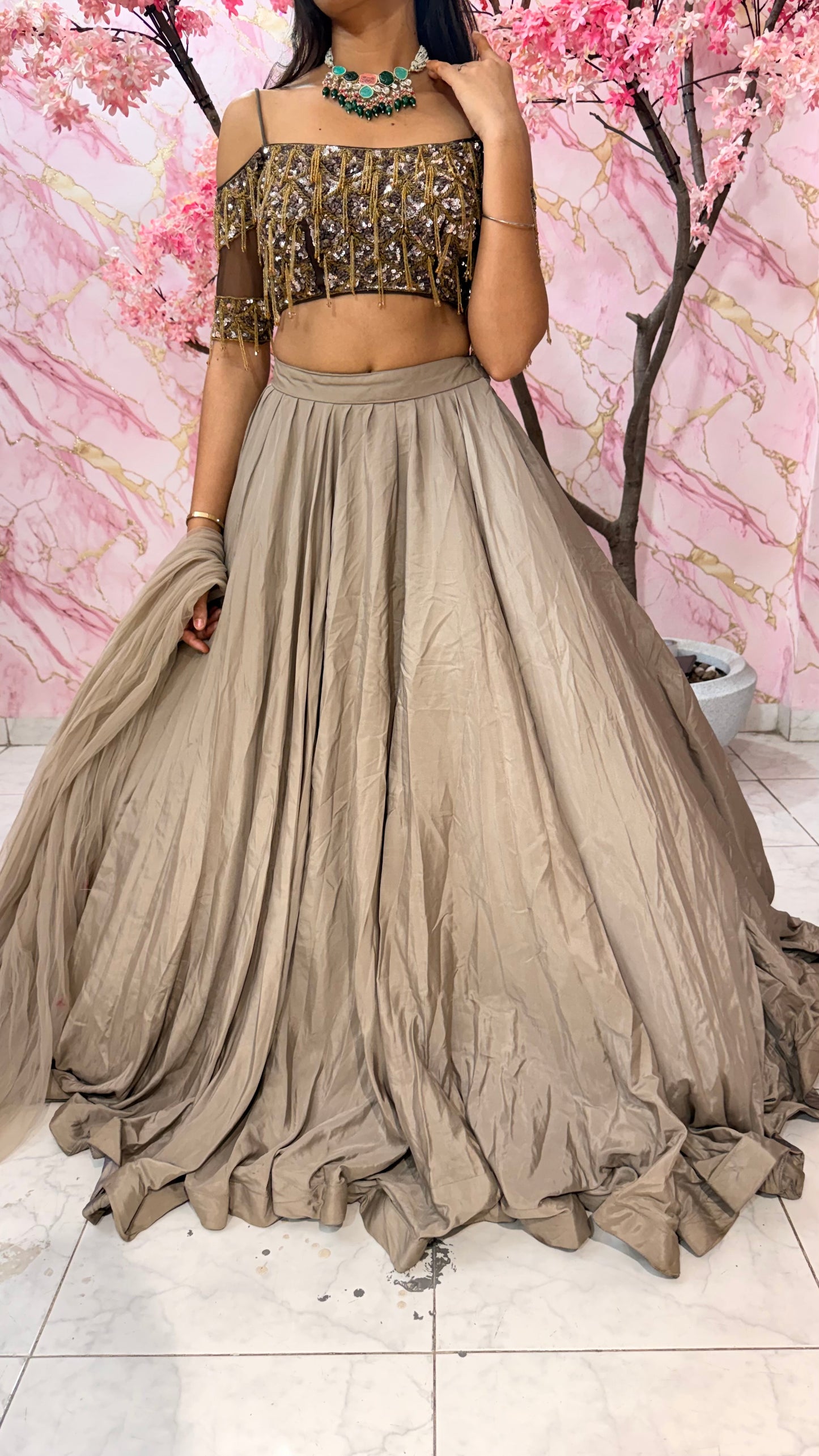 Embellished wedding lehenga 4032