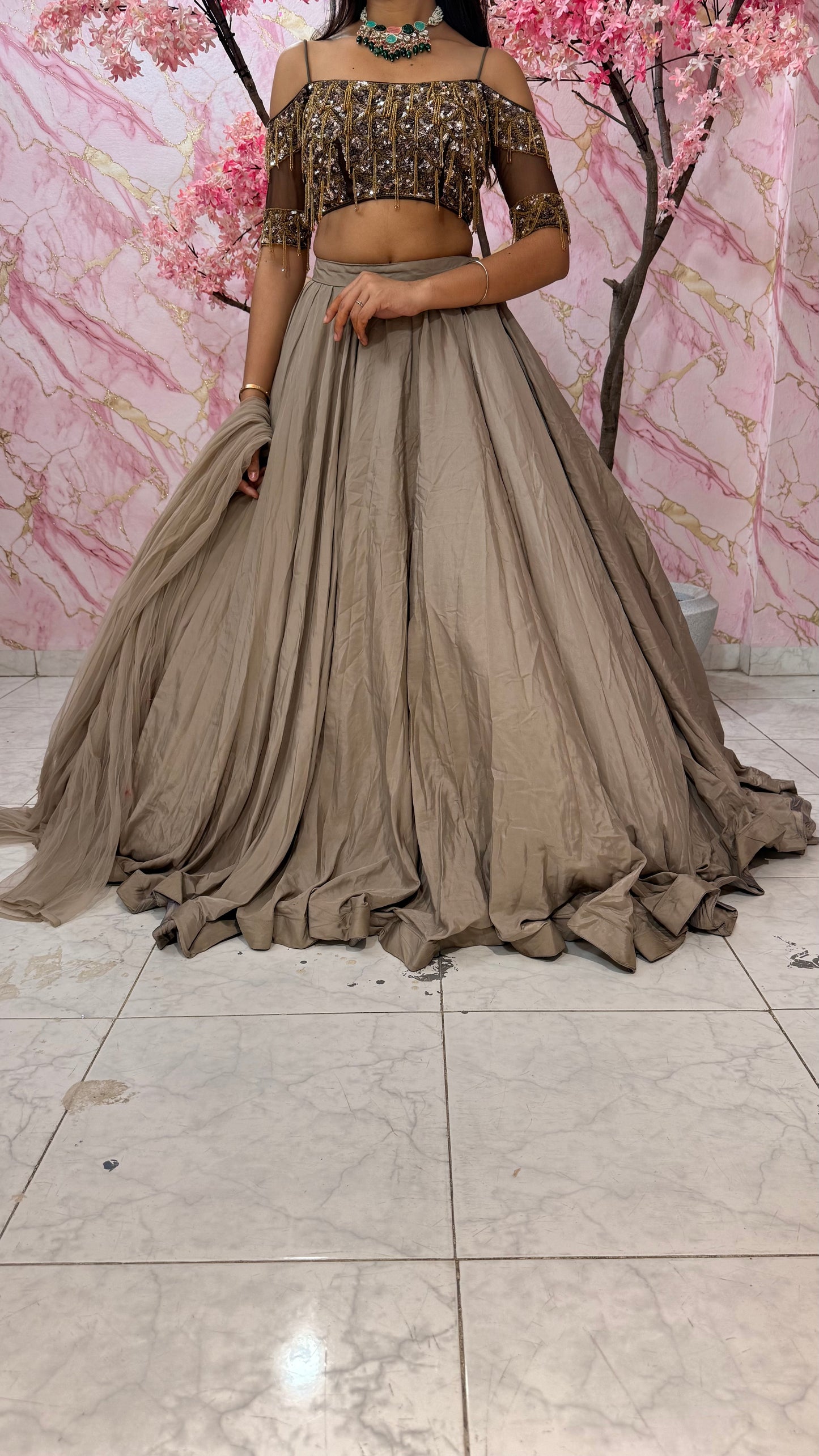 Embellished wedding lehenga 4032