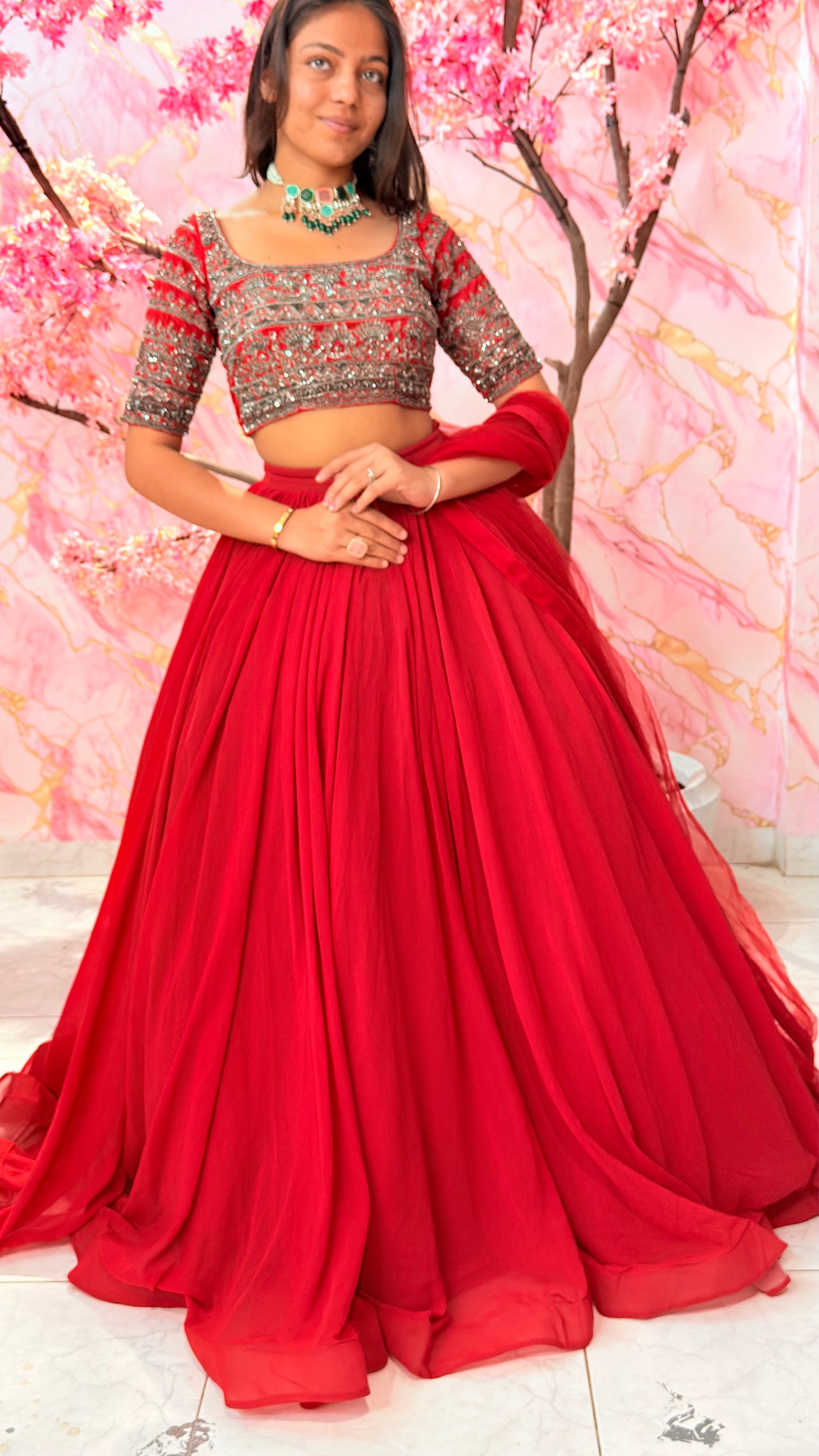 Flairy wedding lehenga 4016