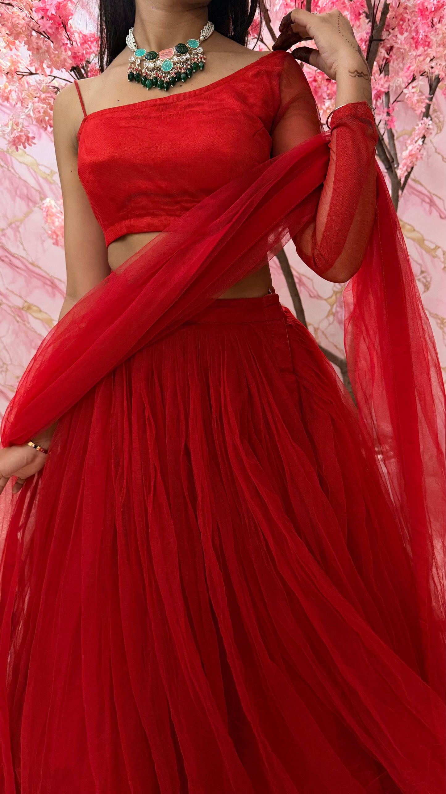 Embellished wedding lehenga 4054