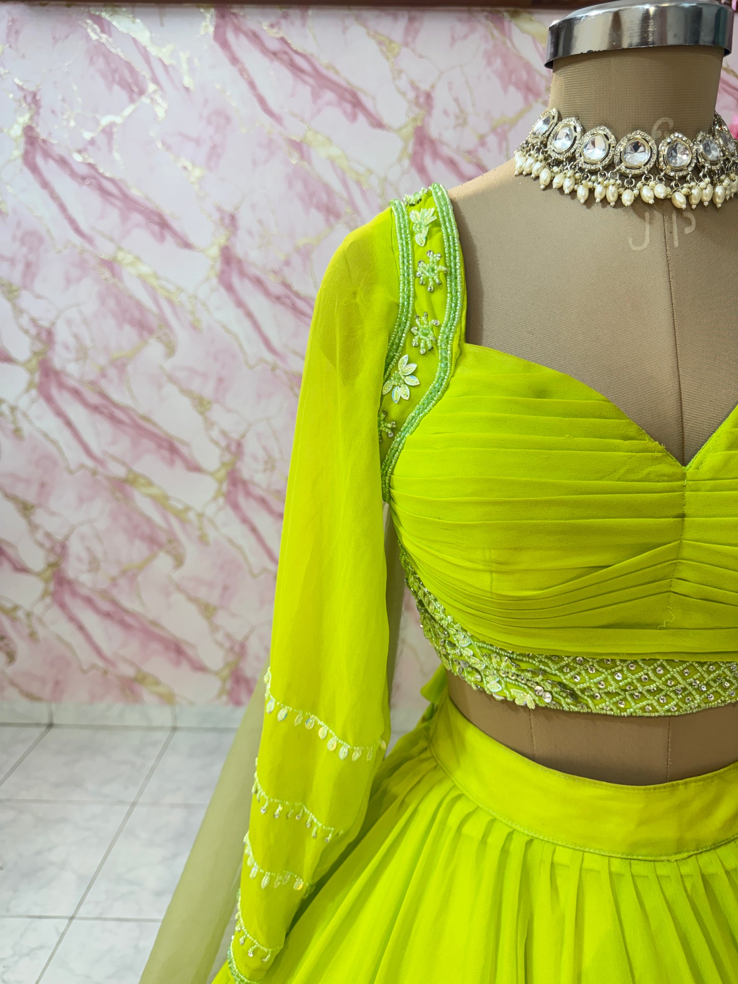 Embellished wedding lehenga 4103
