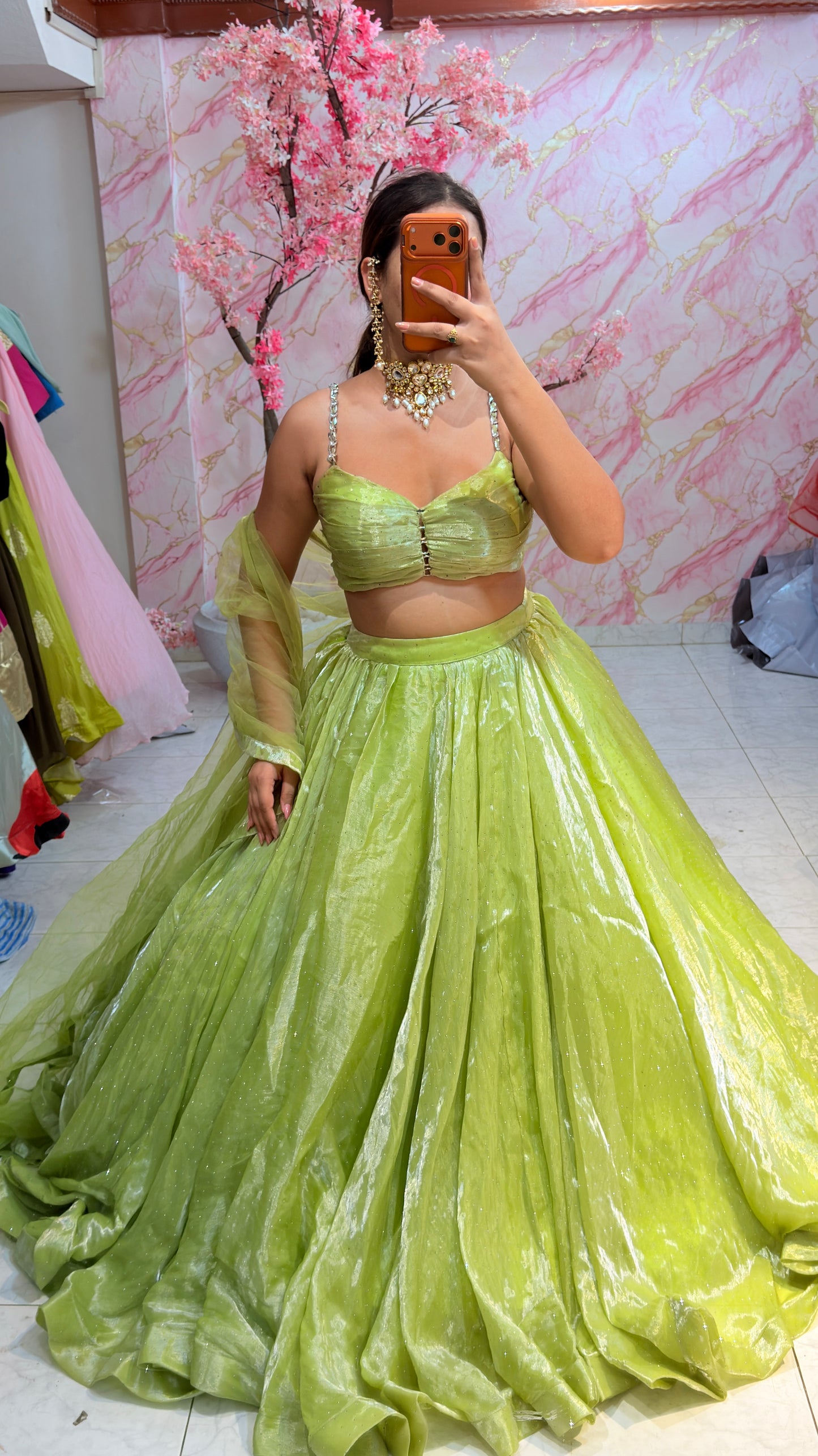 Embellished wedding lehenga 4066