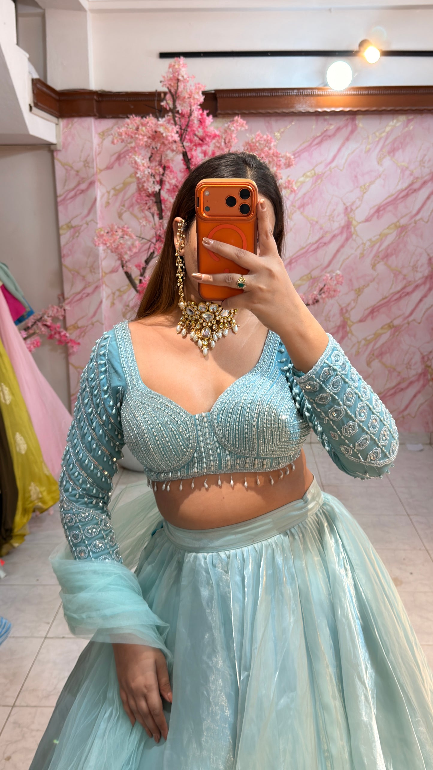 Embellished wedding lehenga 4086