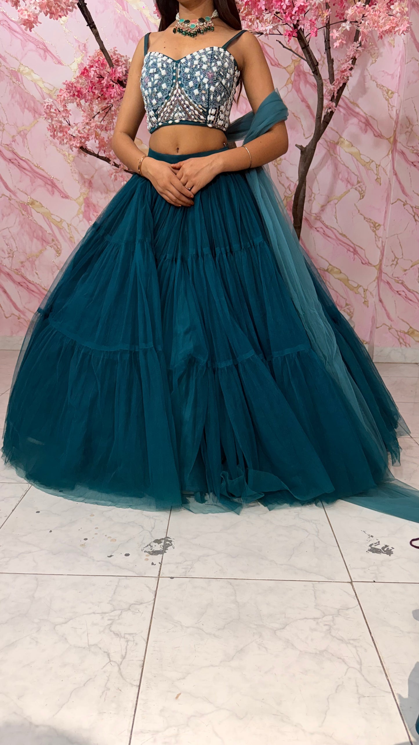 Embellished wedding lehenga 4040