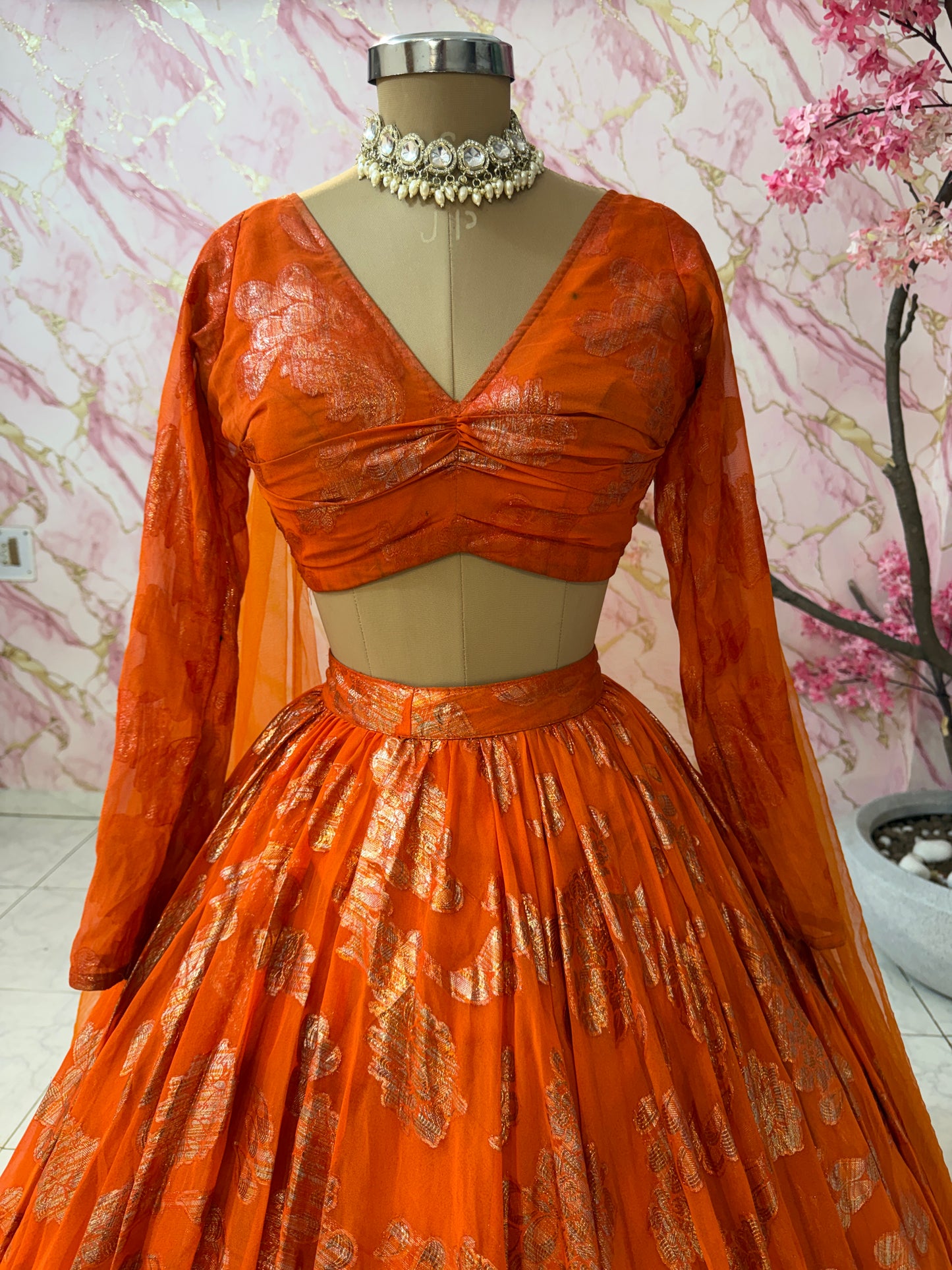 Embellished wedding lehenga 4087