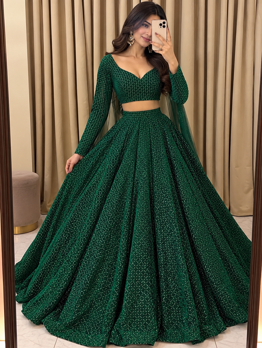 Mirror lehenga 4346