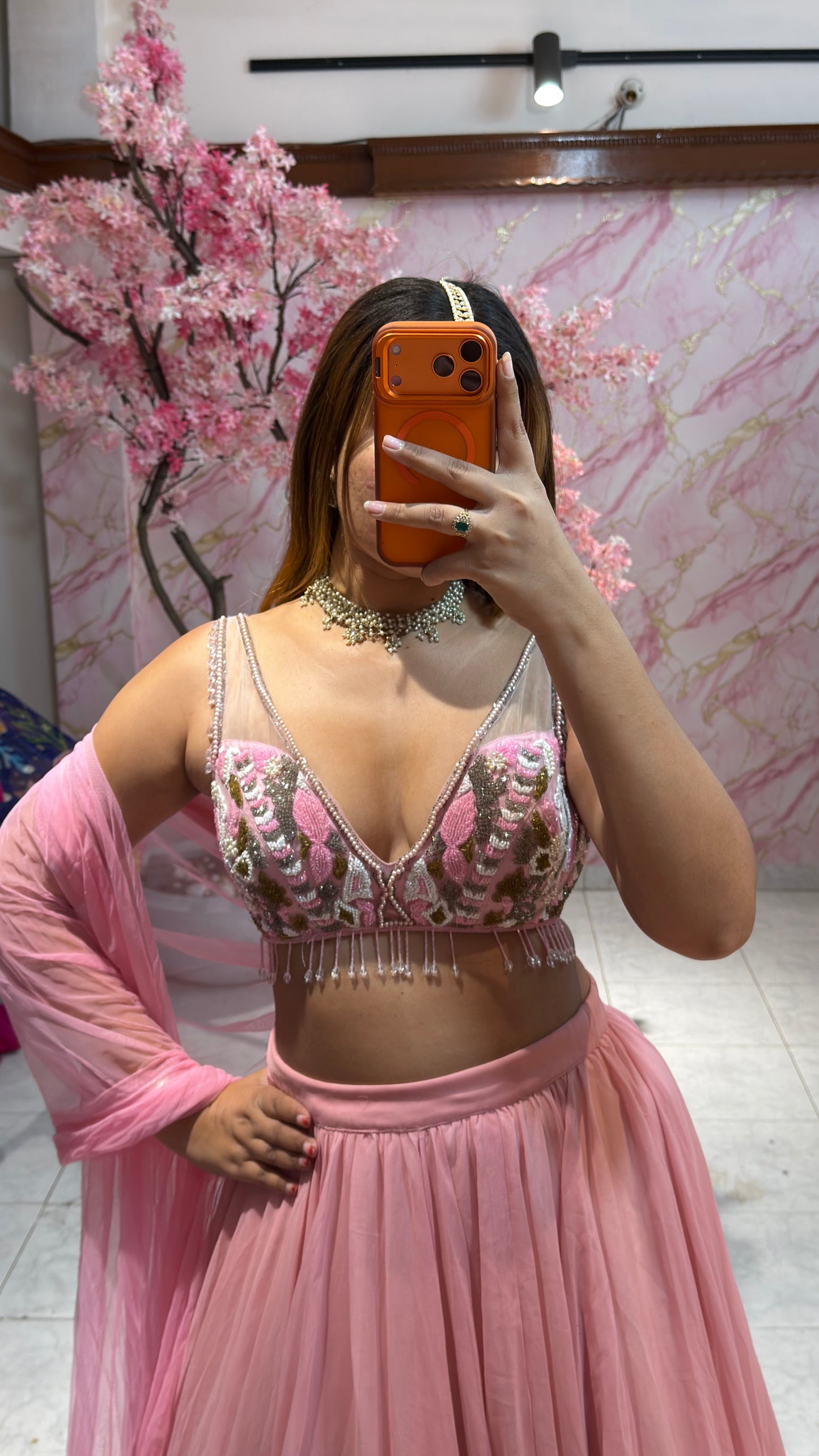 Embellished wedding lehenga 4024