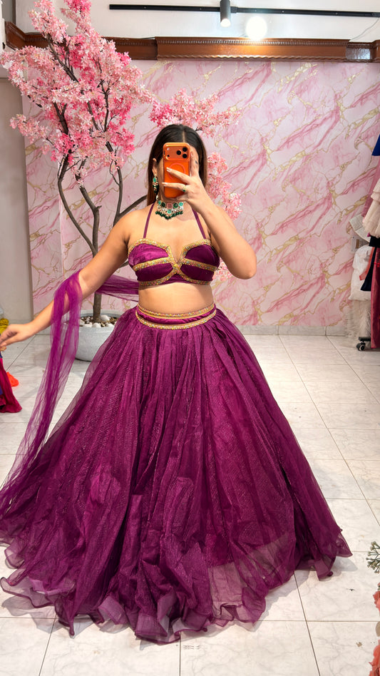 Embellished wedding lehenga 4023