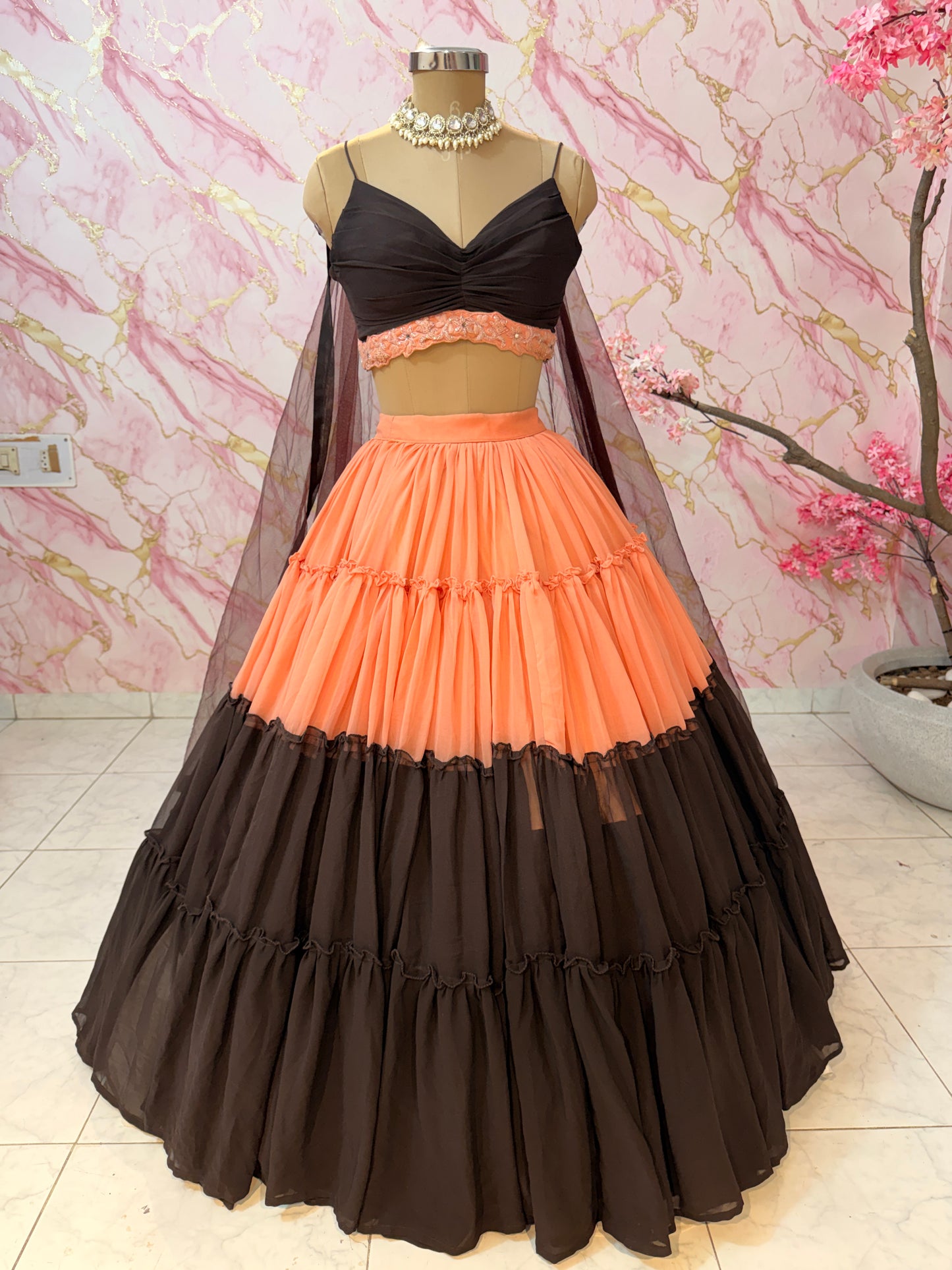 Embellished wedding lehenga 4128