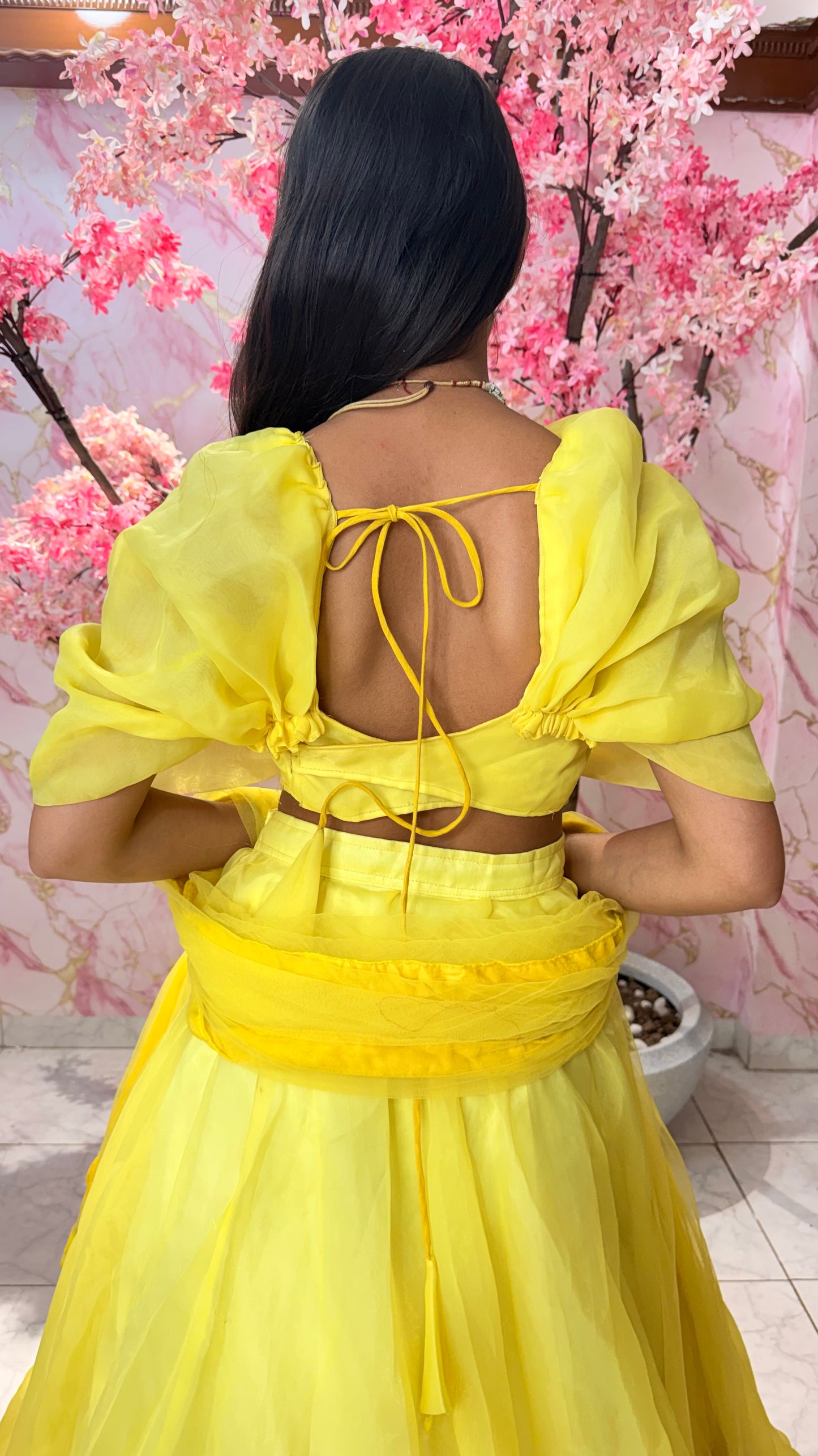 Butterfly yellow lehenga 4002