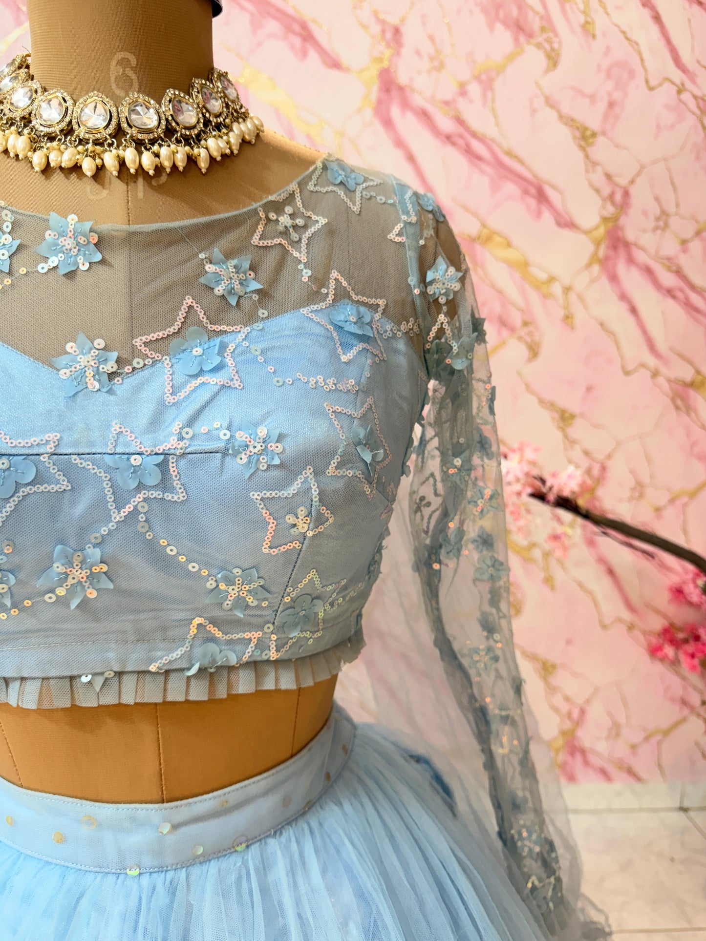 Embellished wedding lehenga 4121