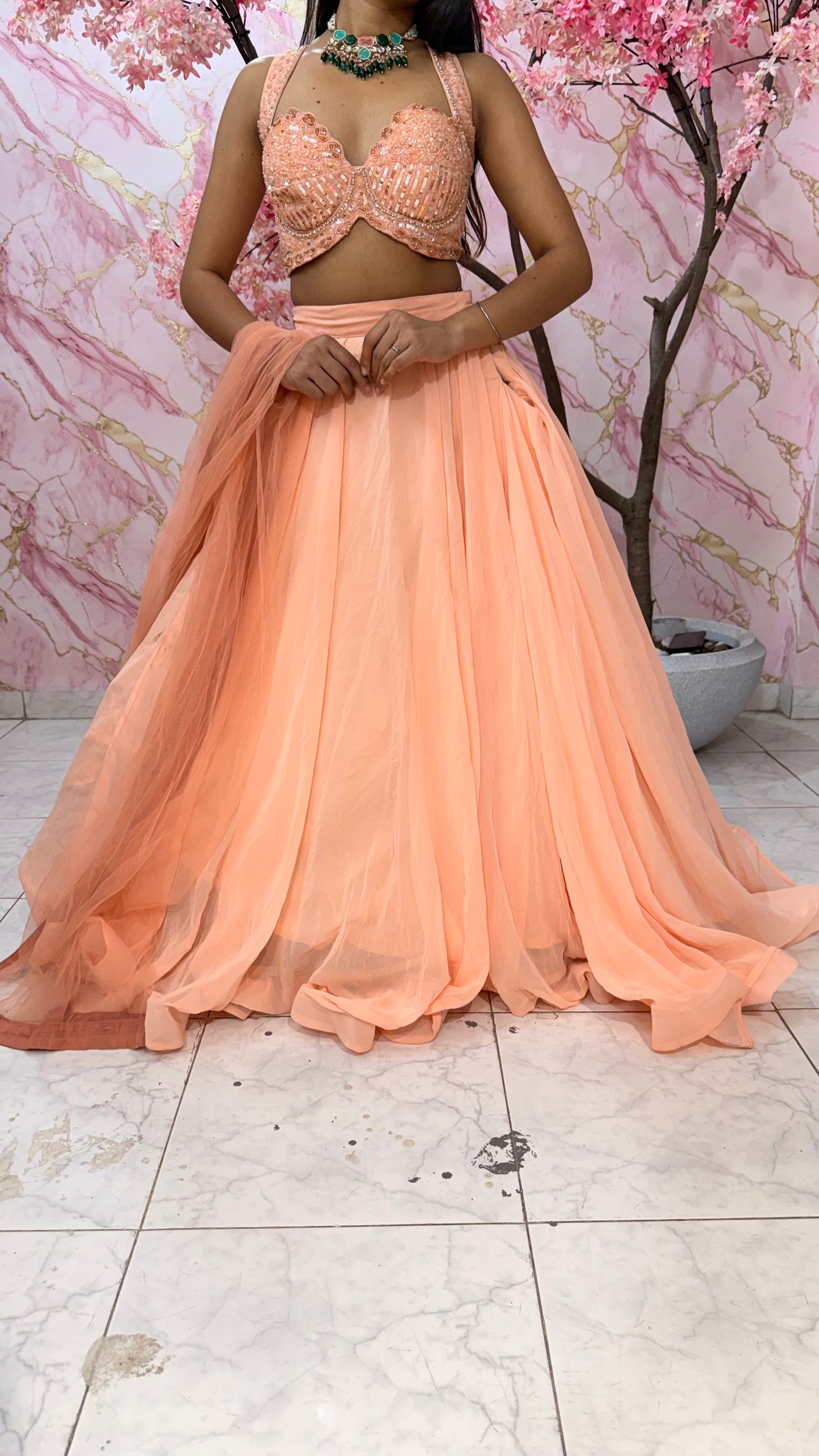 Embellished wedding lehenga 4035