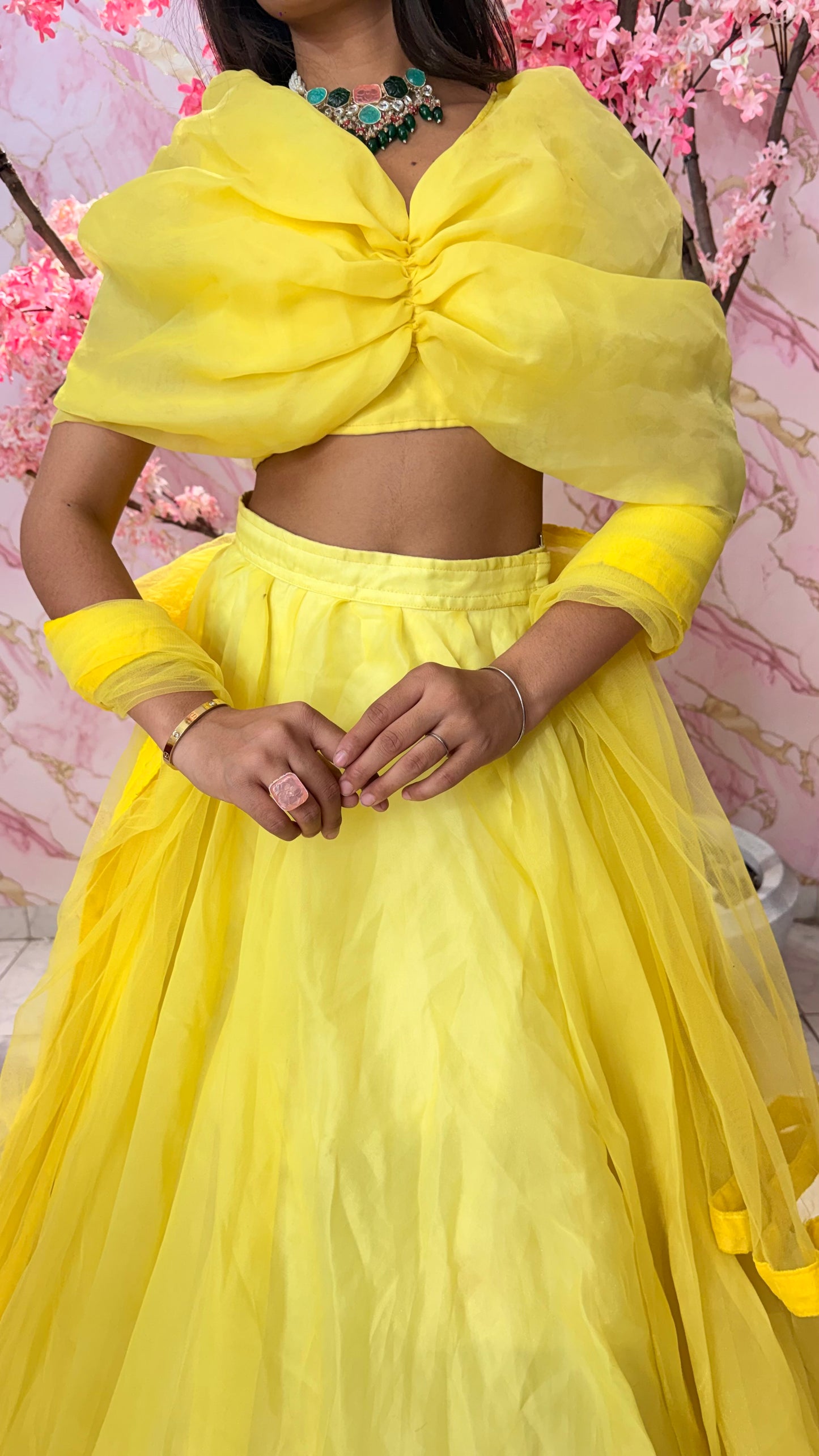 Butterfly yellow lehenga 4002