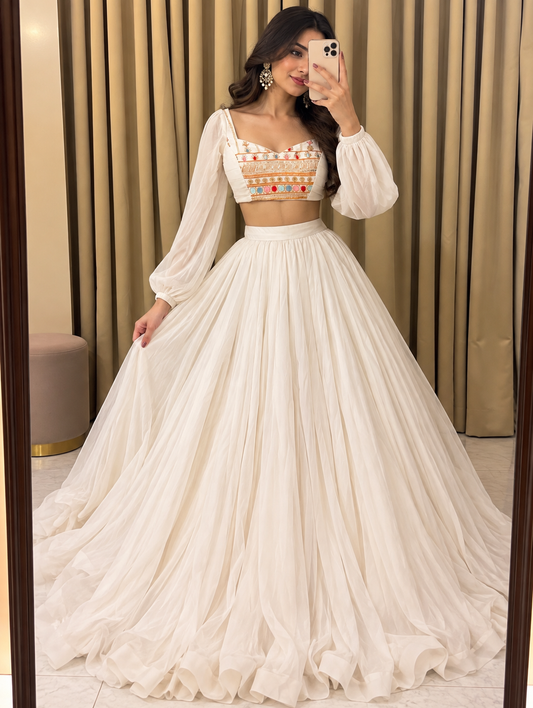 Mirror lehenga 4349