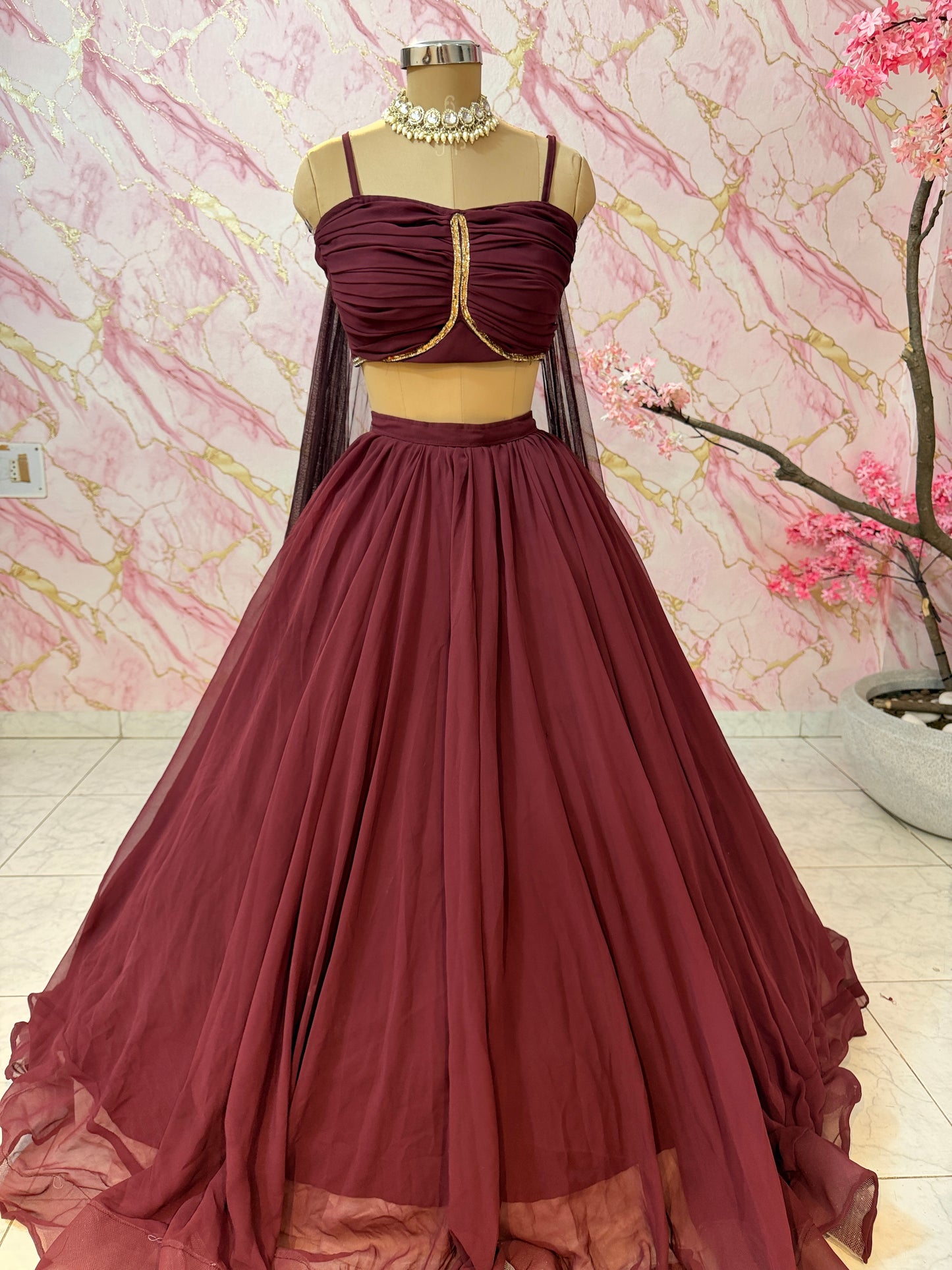 Embellished wedding lehenga 4129