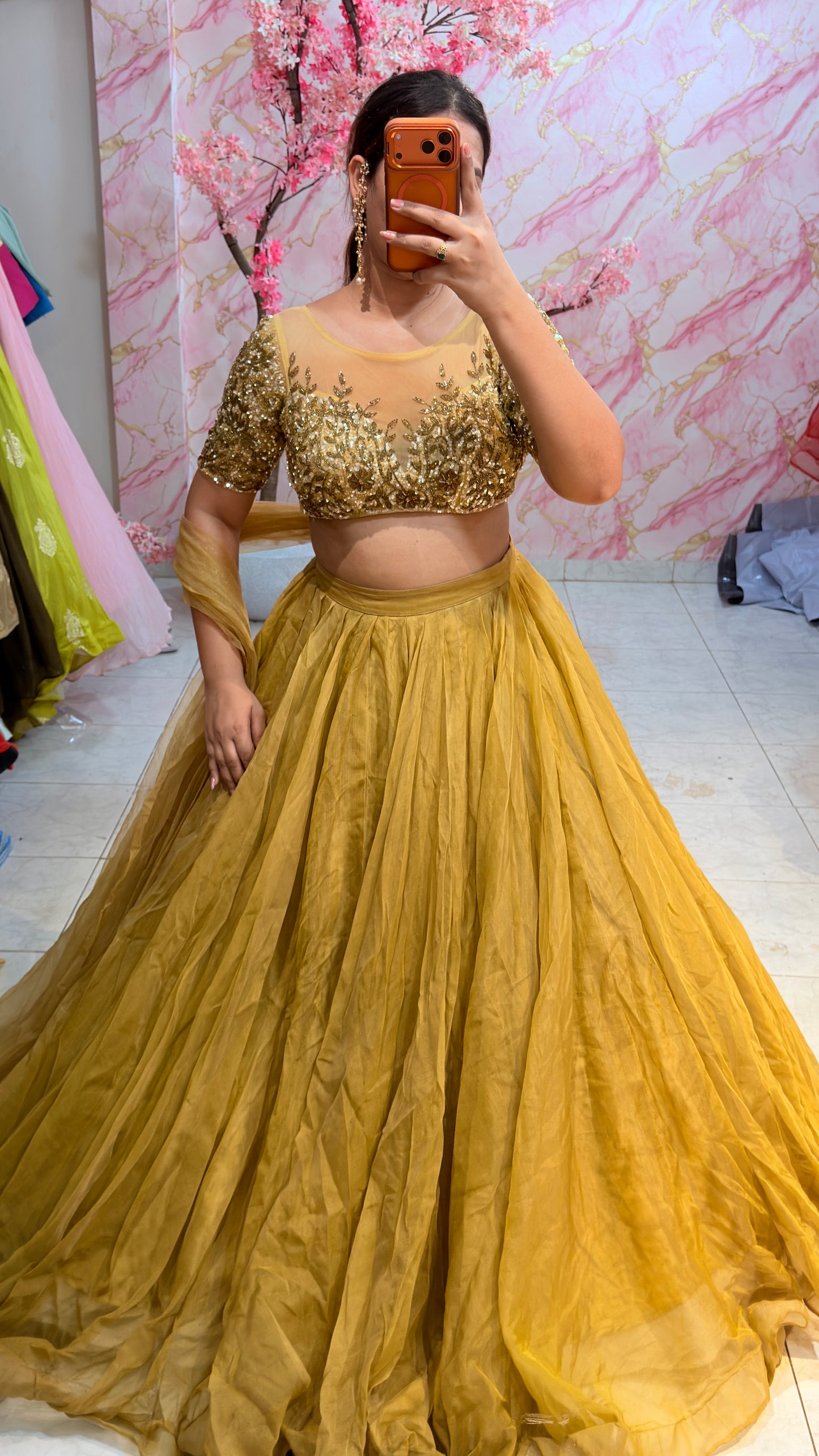 Embellished wedding lehenga 4075
