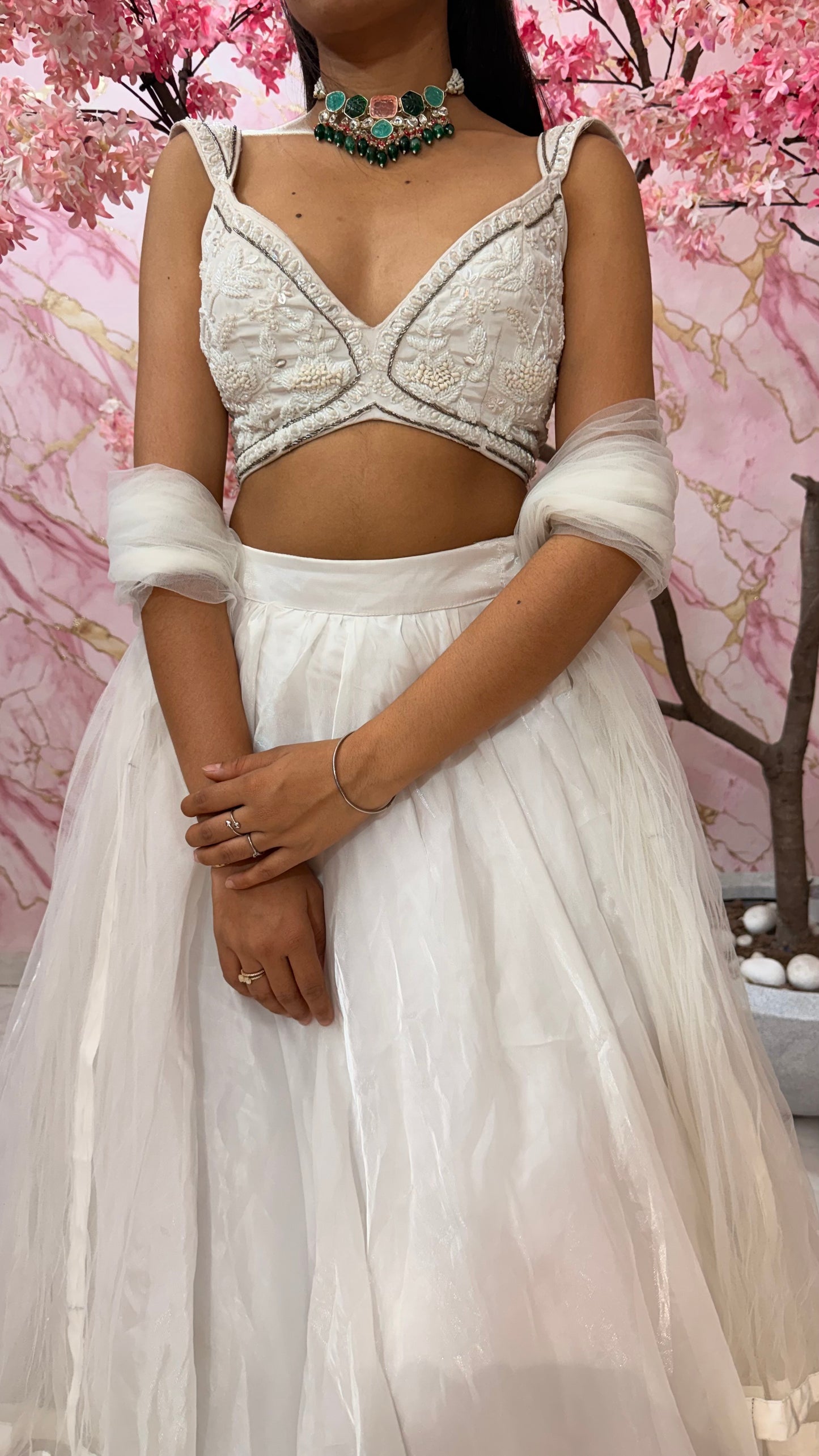 Embellished wedding lehenga 4031