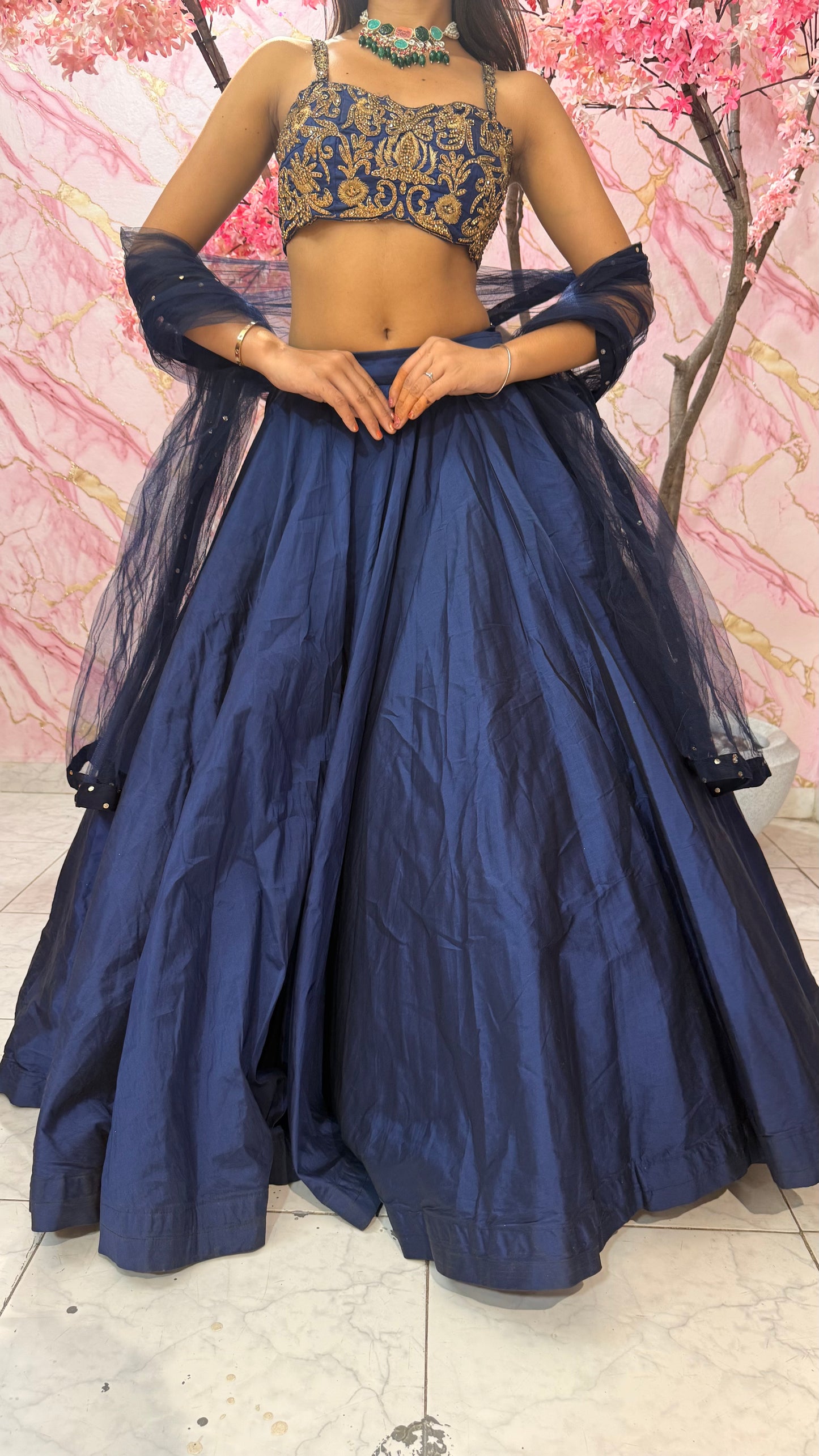 Embellished wedding lehenga 4045