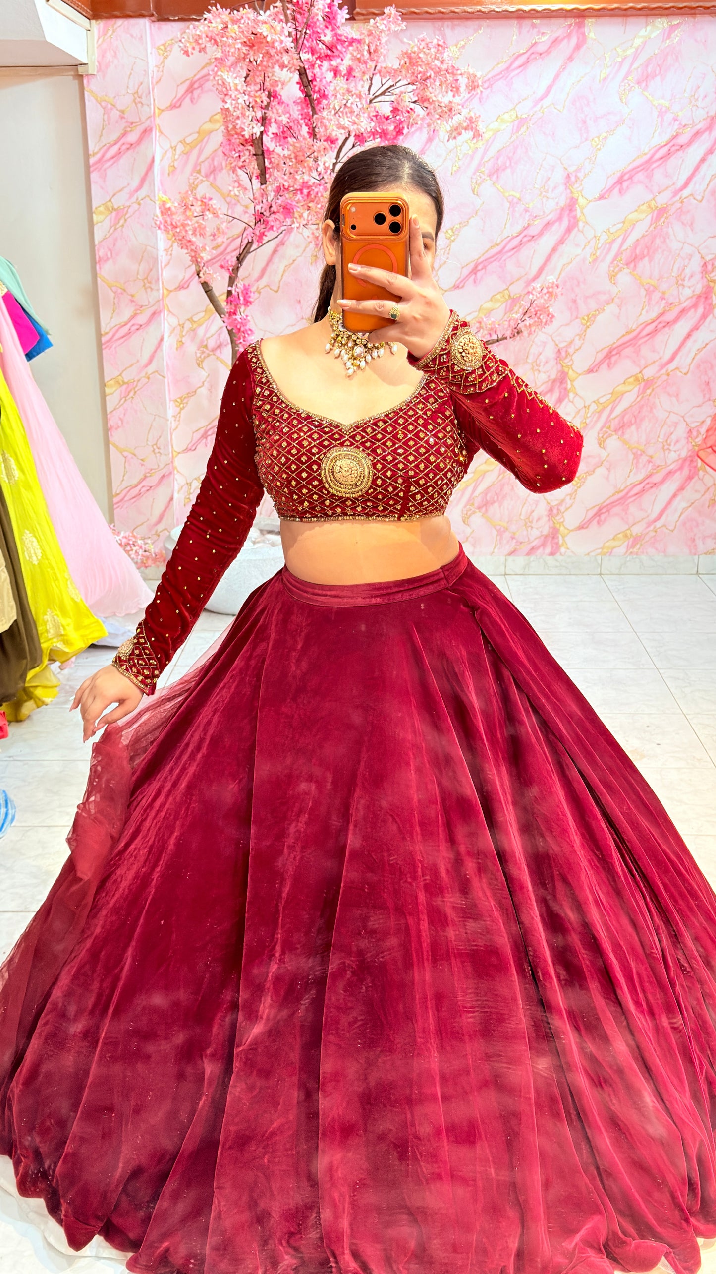 Embellished wedding lehenga 4068