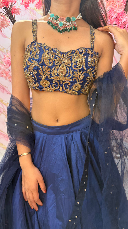 Embellished wedding lehenga 4045