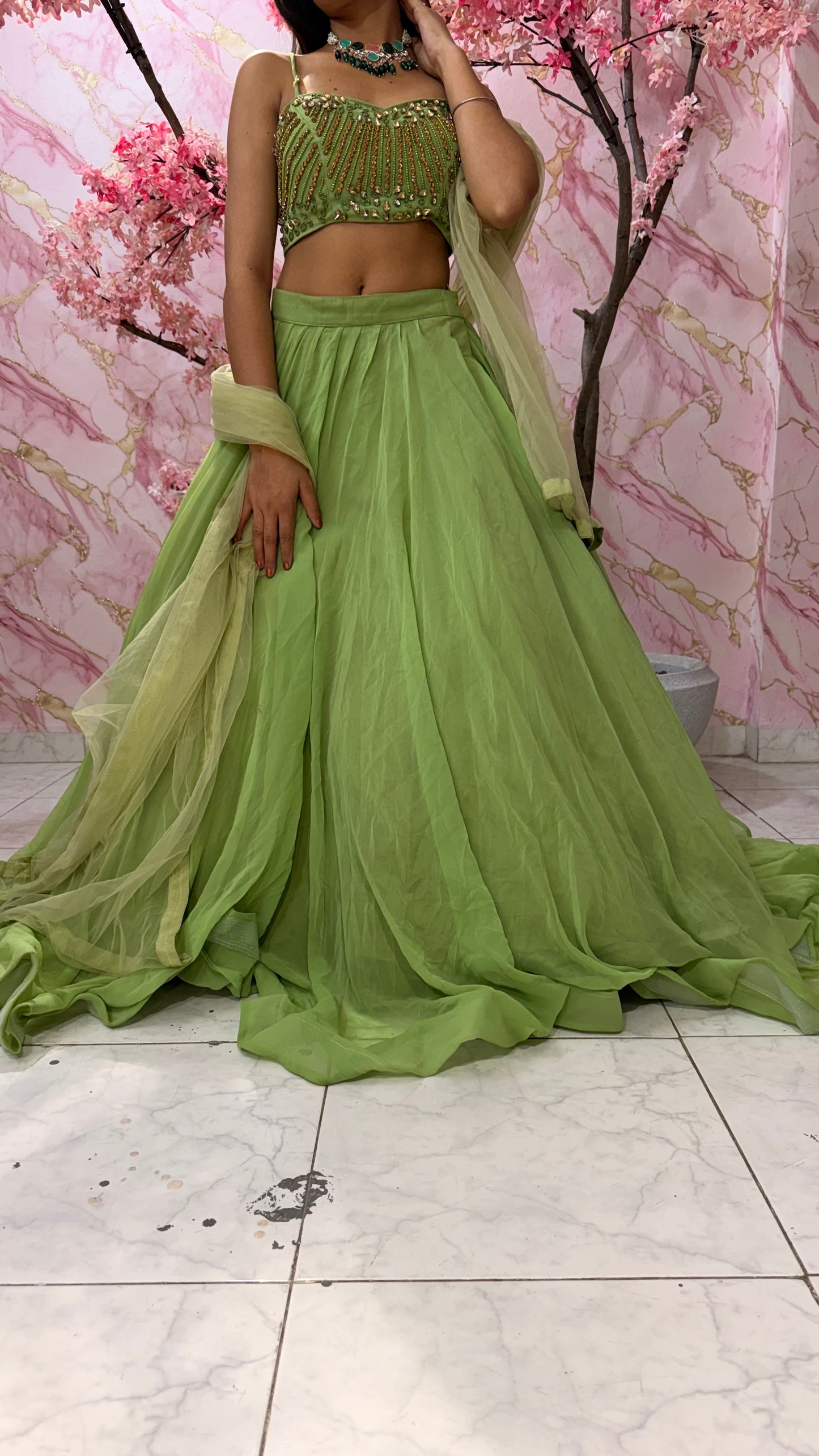 Embellished wedding lehenga 4042