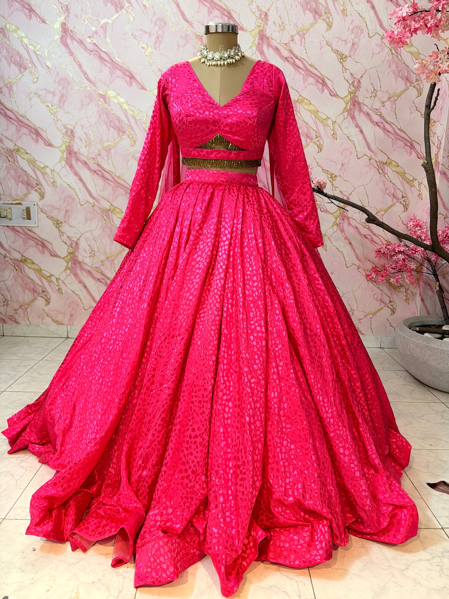 Embellished wedding lehenga 4109