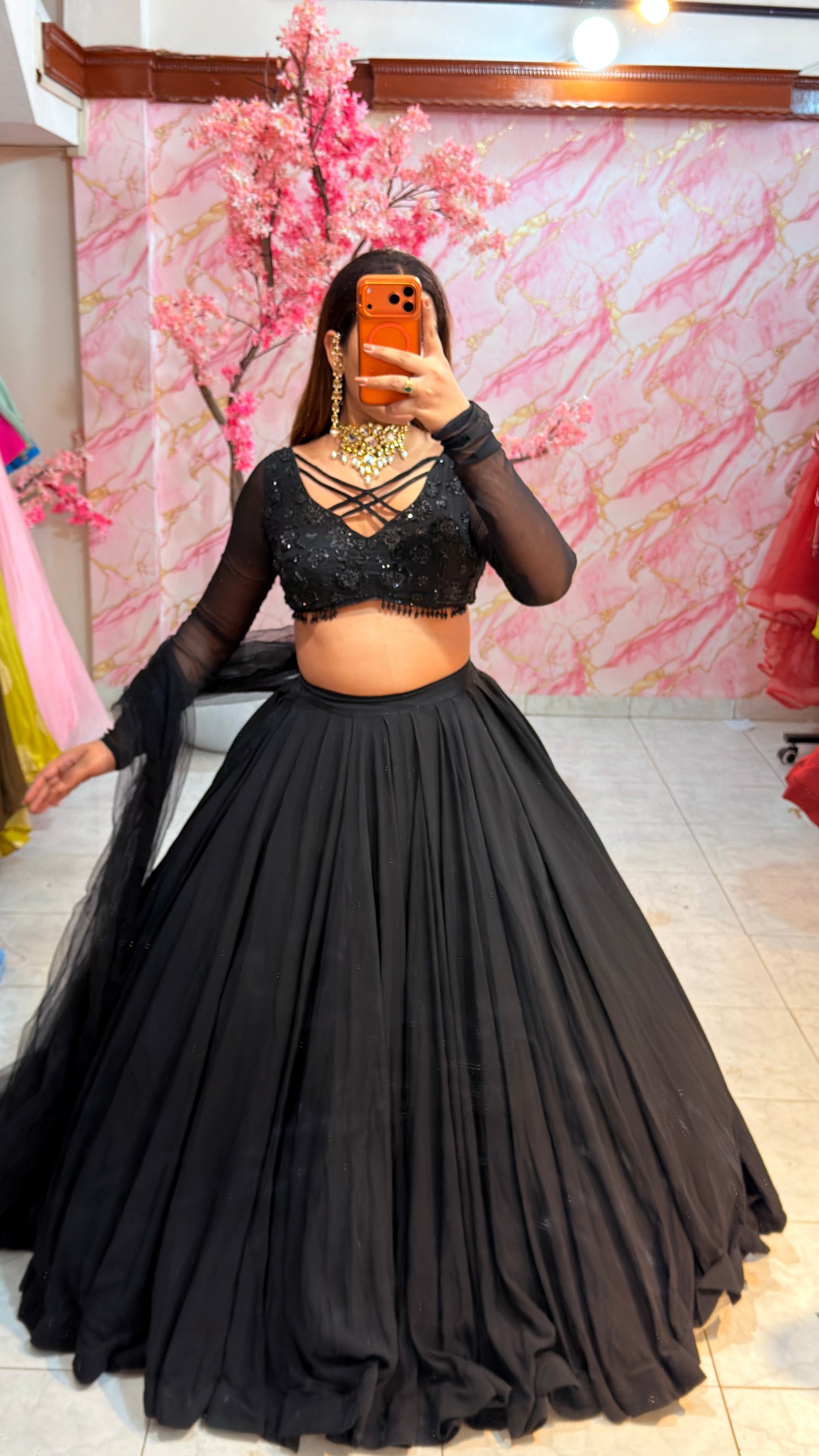 Embellished wedding lehenga 4084