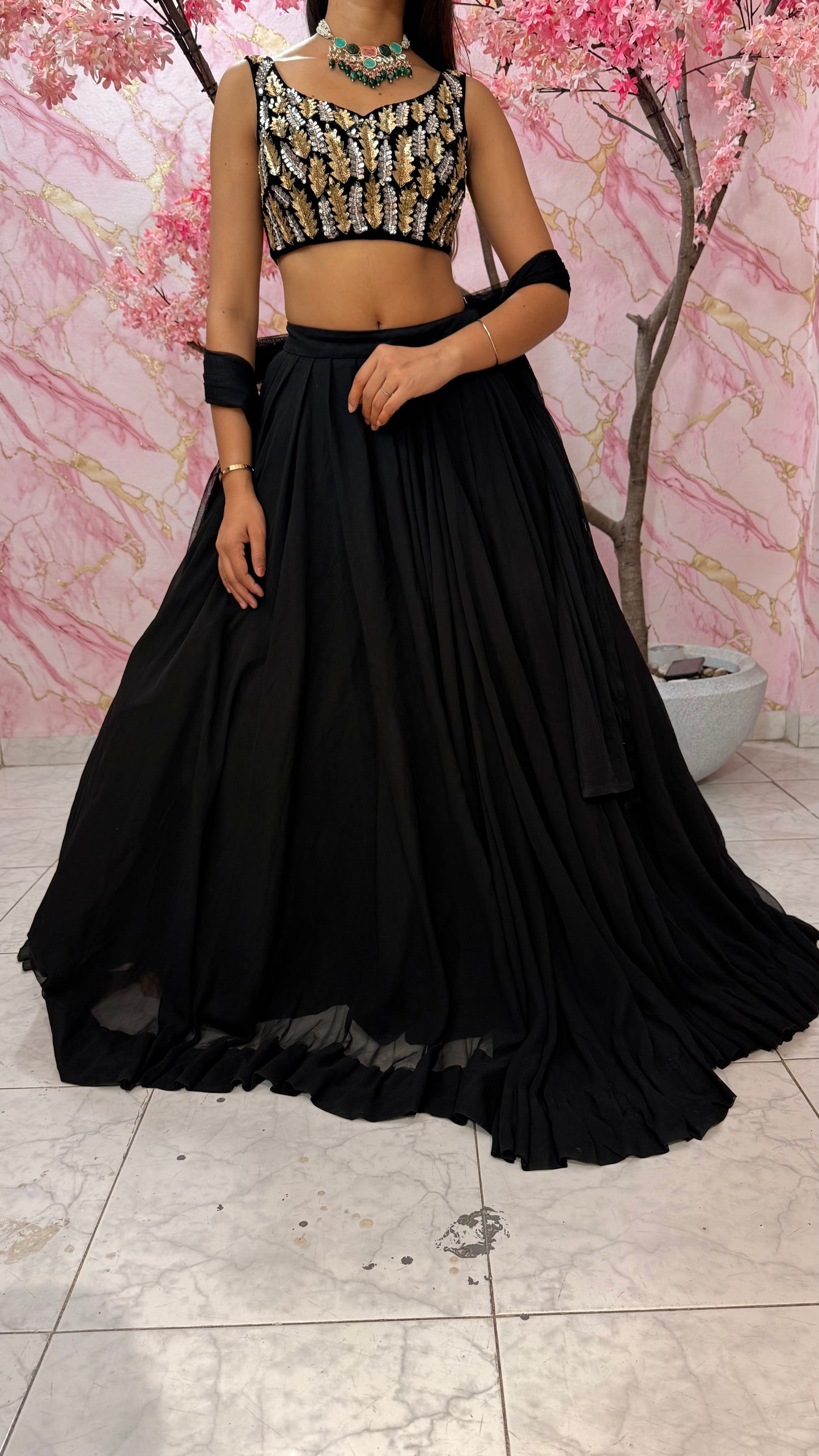 Embellished wedding lehenga 4038